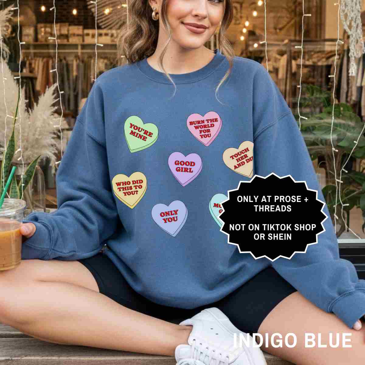 Morally Grey Candy Hearts Sweatshirt