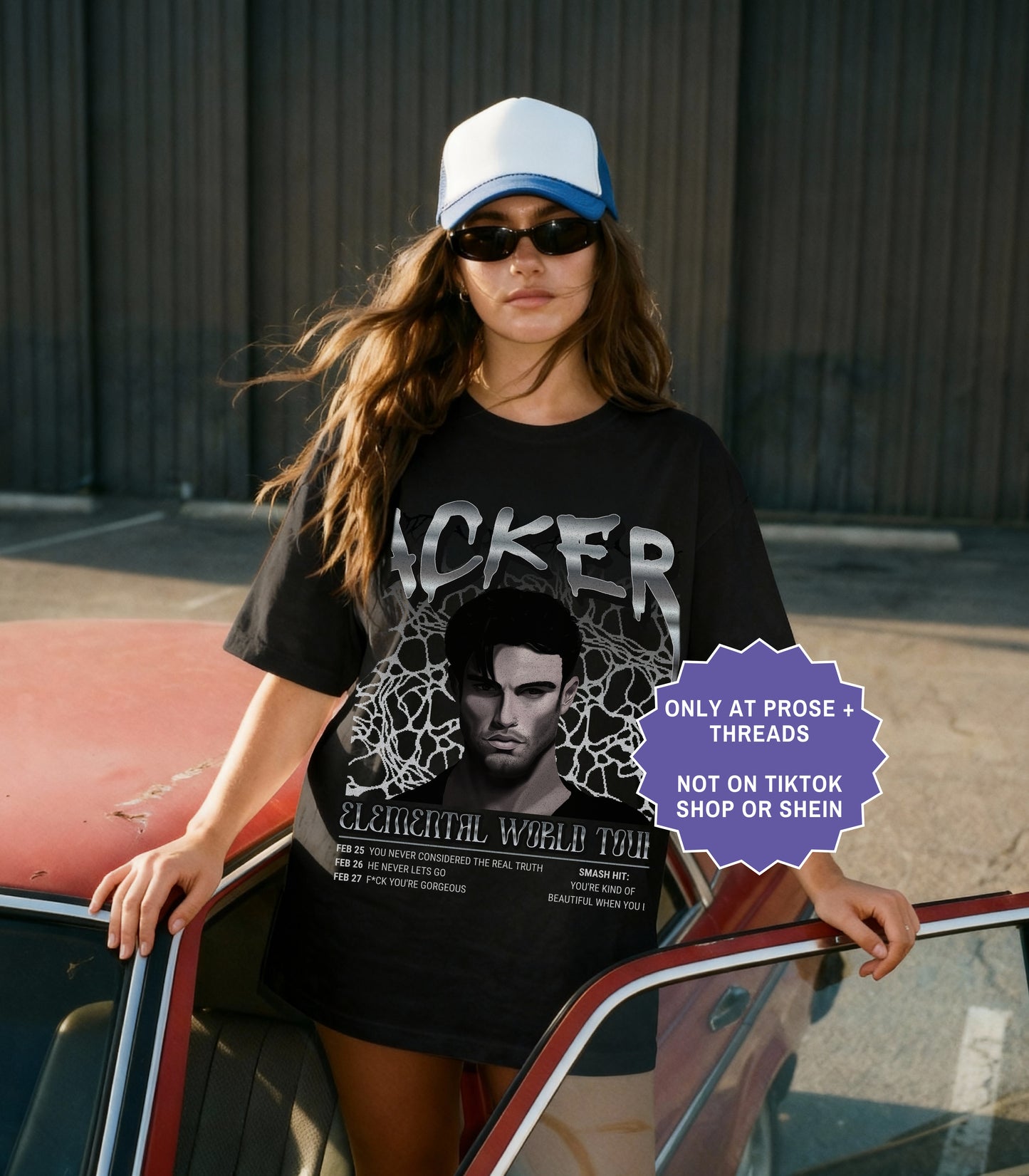 Fantasy romance Market Day shirt inspired by Metal Slinger featuring vintage postcard artwork with magical market aesthetic