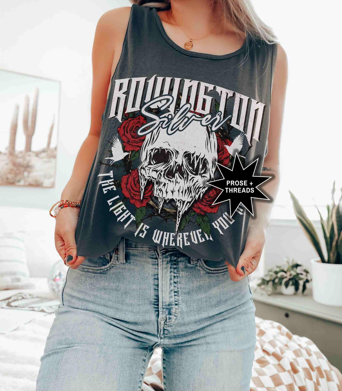 Rowington Silver Distressed Tank