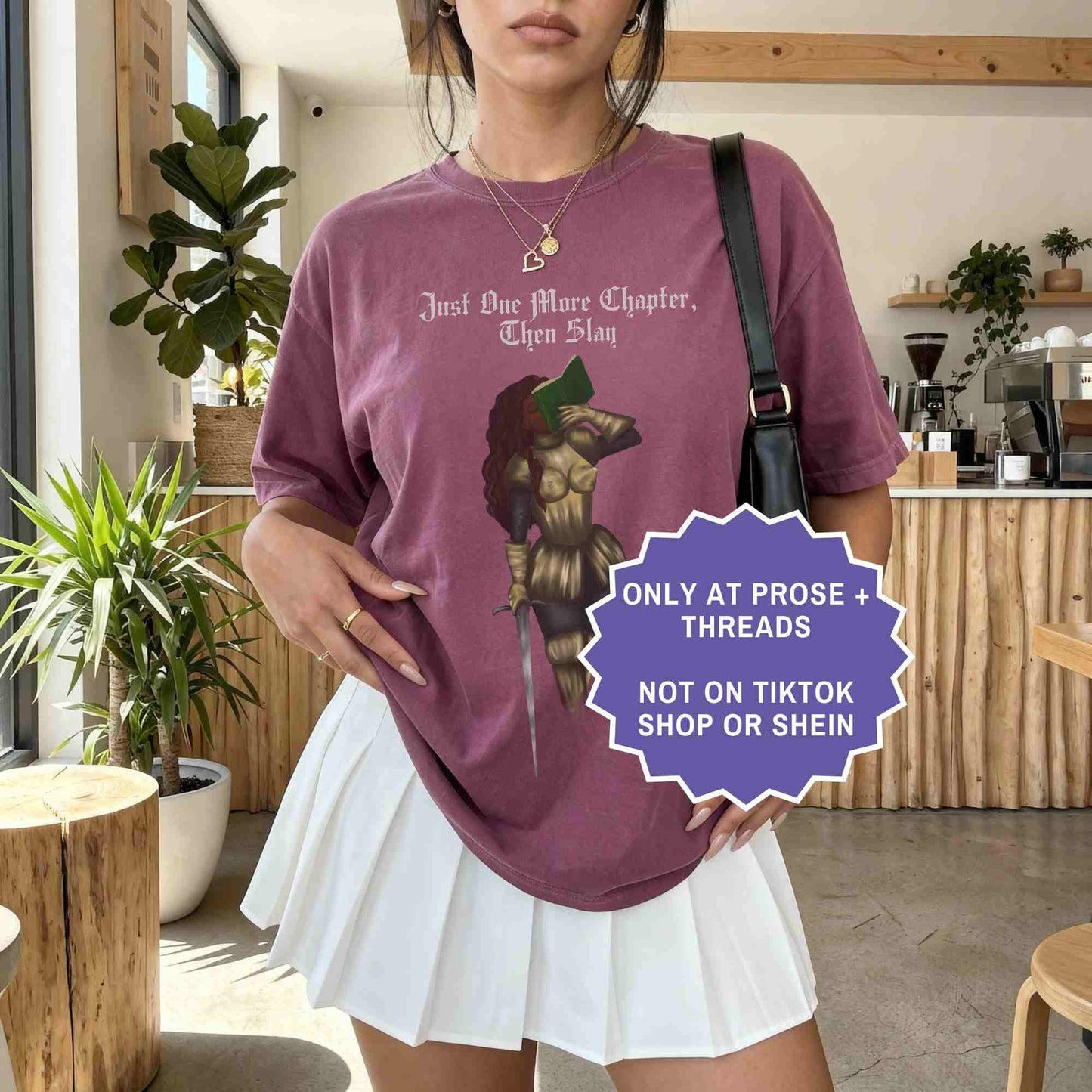 Black female knight fantasy reader shirt for BookTok fans