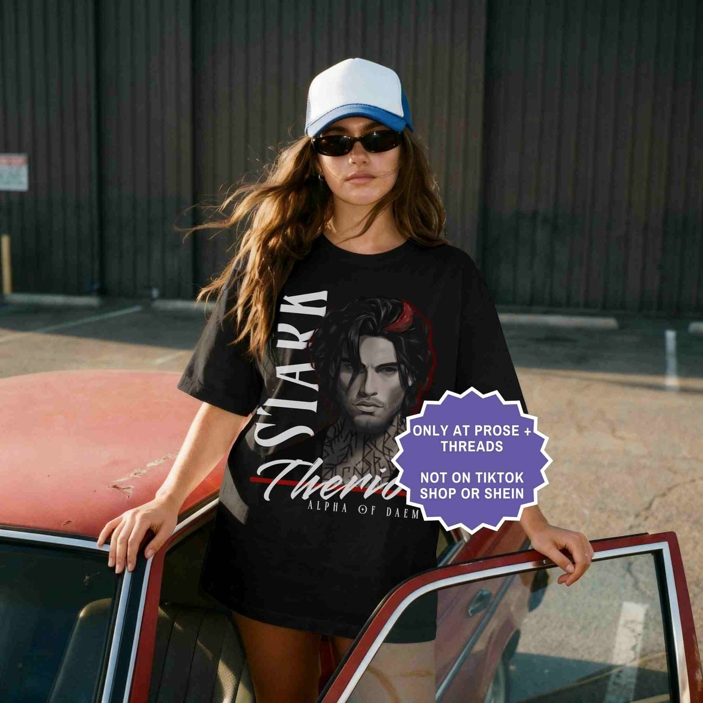 Stark Therion tee inspired by Dire Bound. A dark romantasy shirt for book lovers and fantasy readers.