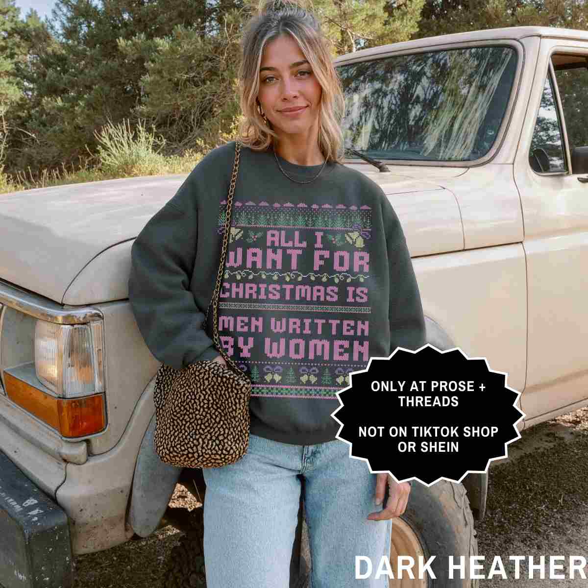 Book Boyfriend Christmas Sweater Funny Reader Holiday Sweatshirt
