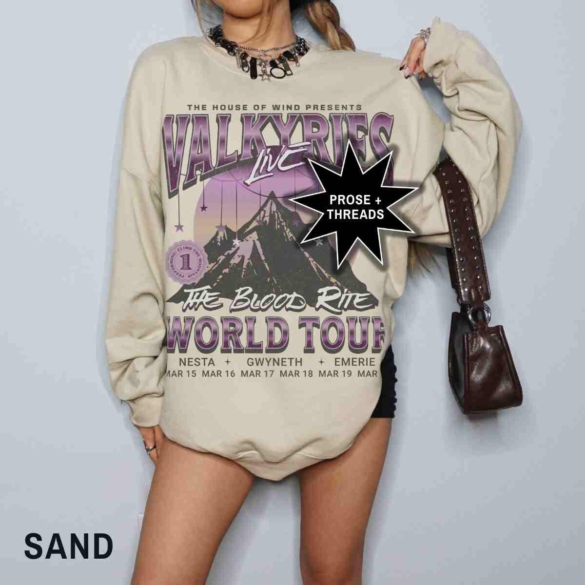 Valkyrie Back Print Band Sweatshirt
