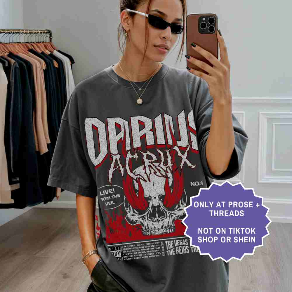 Zodiac Academy bookish tee with vintage band aesthetic