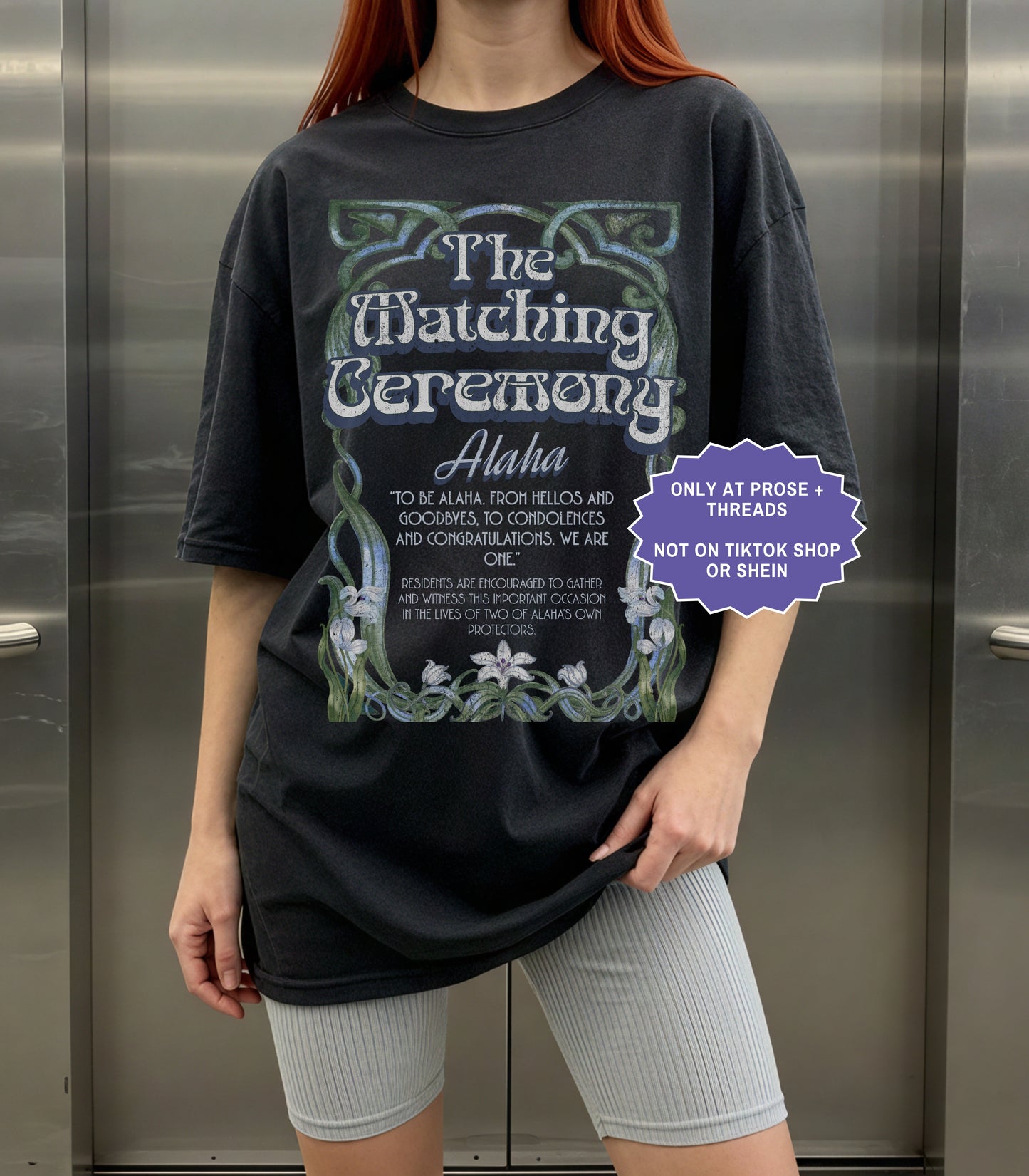 Fantasy romance shirt inspired by Metal Slinger featuring Acker and Brynn matching ceremony artwork in vintage fantasy style