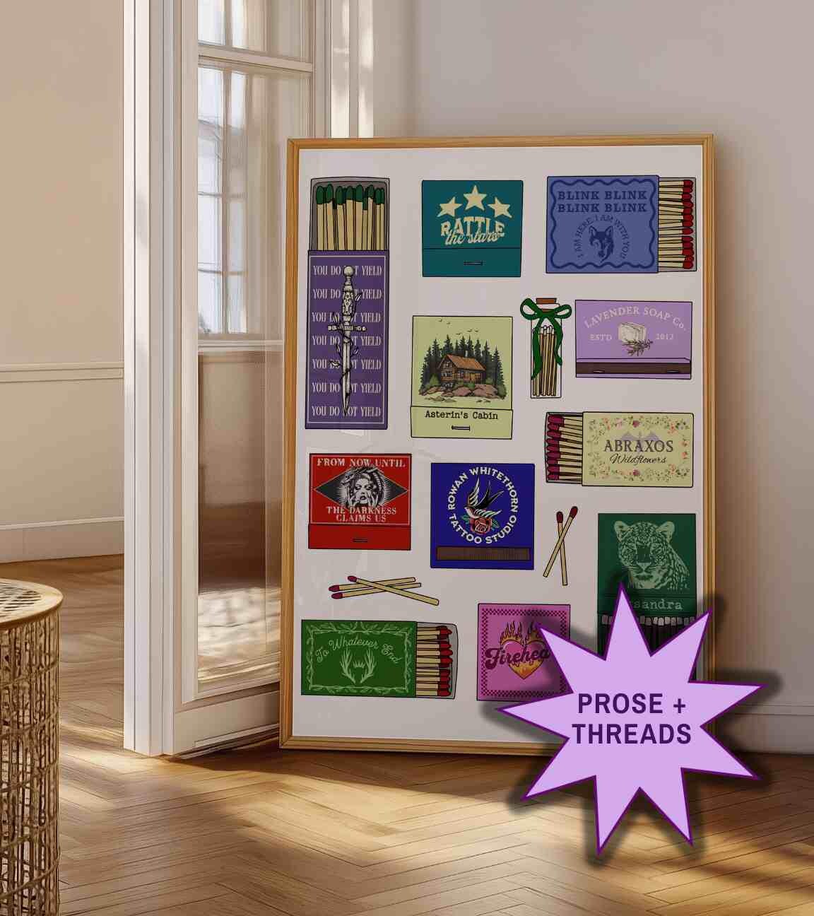 Throne Of Glass Matchbox Collage Art Print