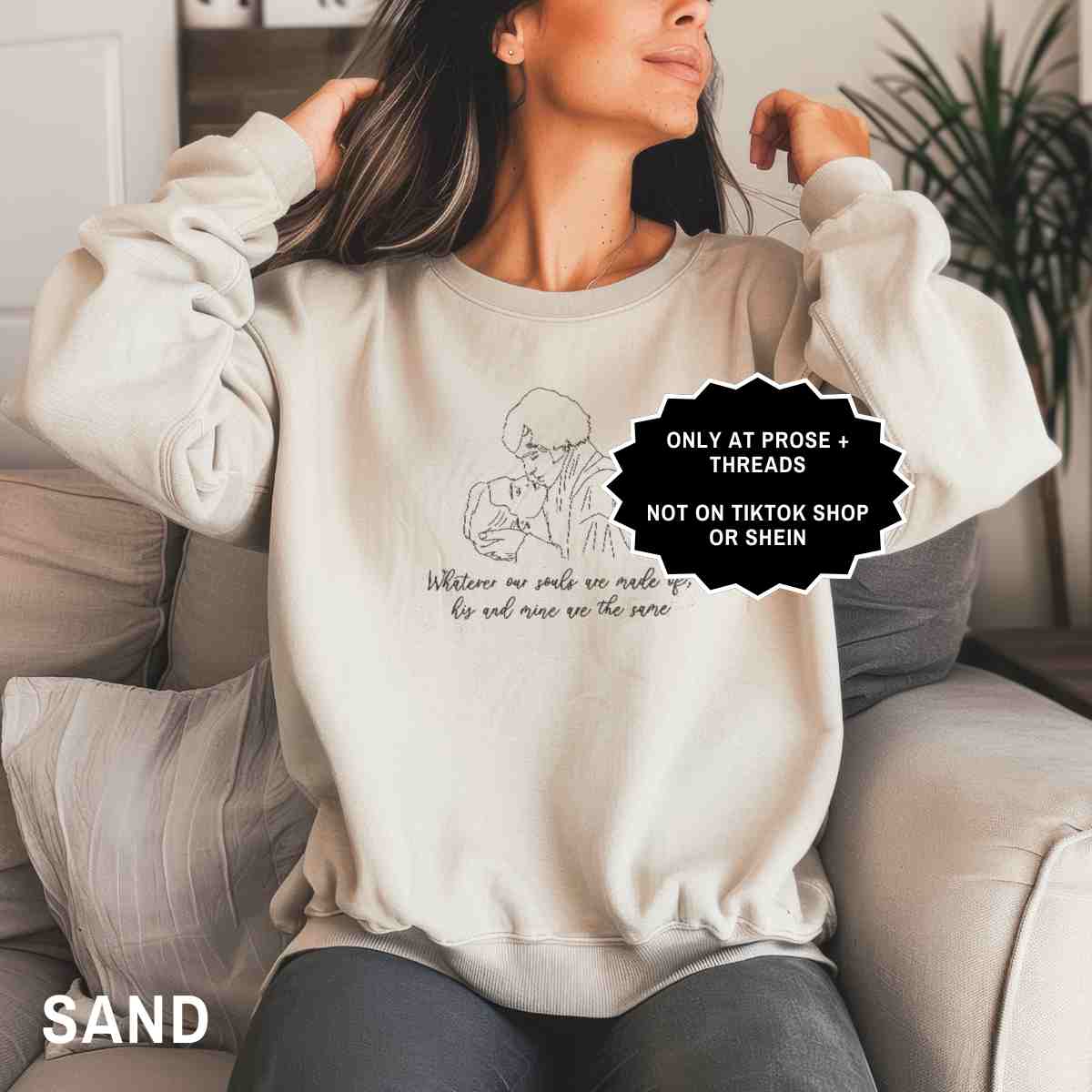 Embriodered Wuthering Heights Sweater - Light