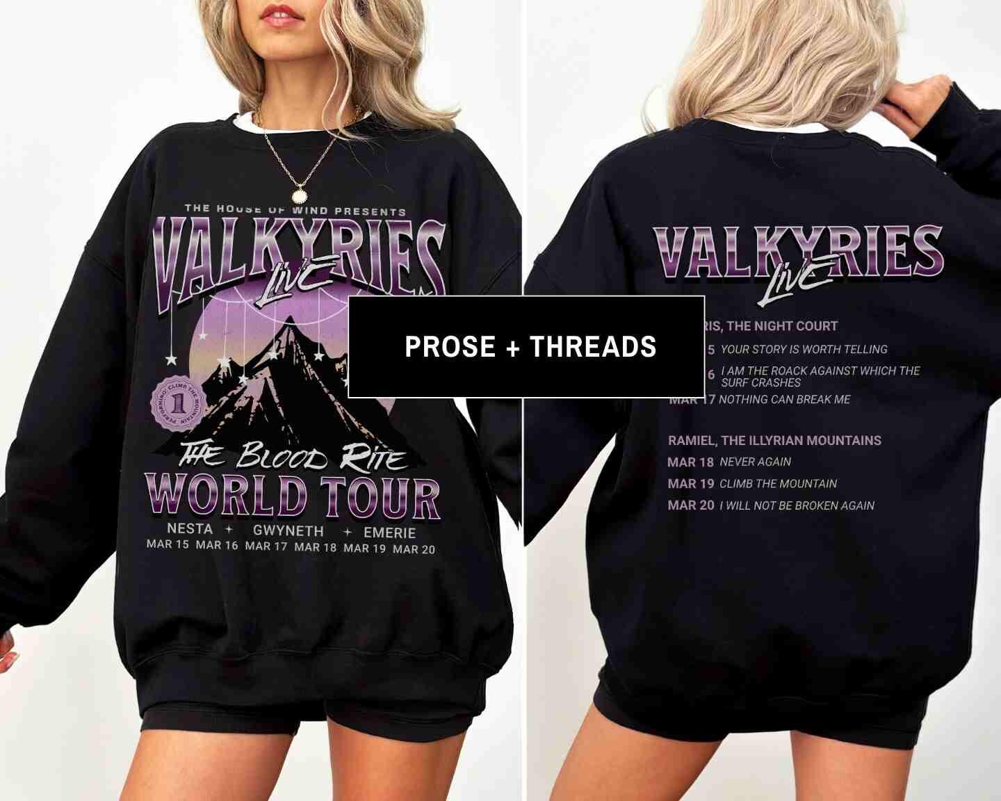 Valkyrie Back Print Band Sweatshirt