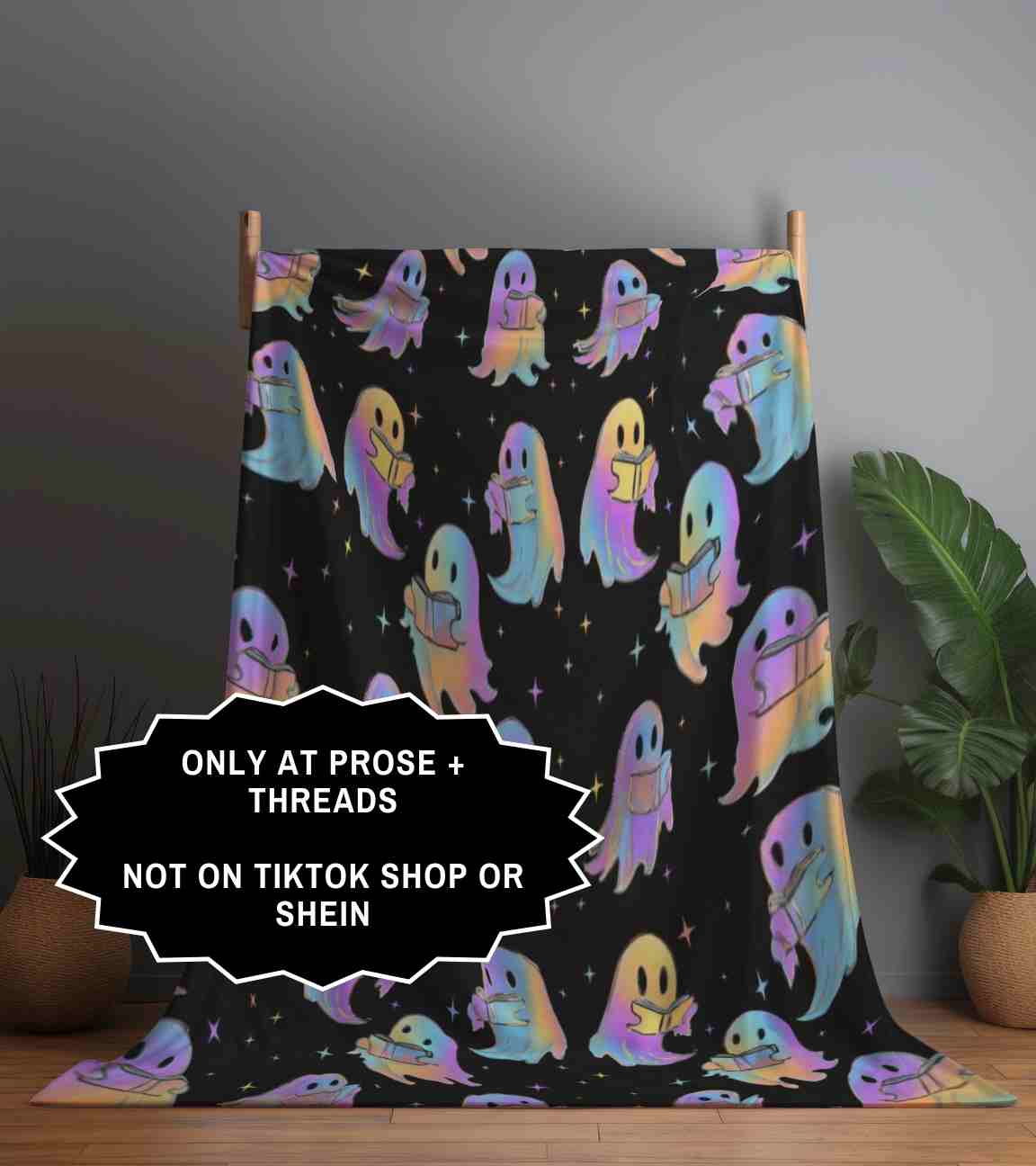 Halloween Ghost Book Blanket