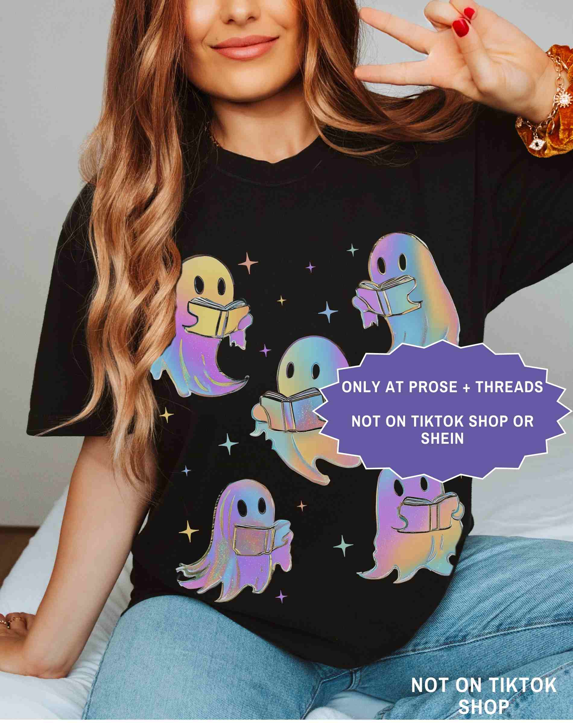 Ghost Reading Book Shirt