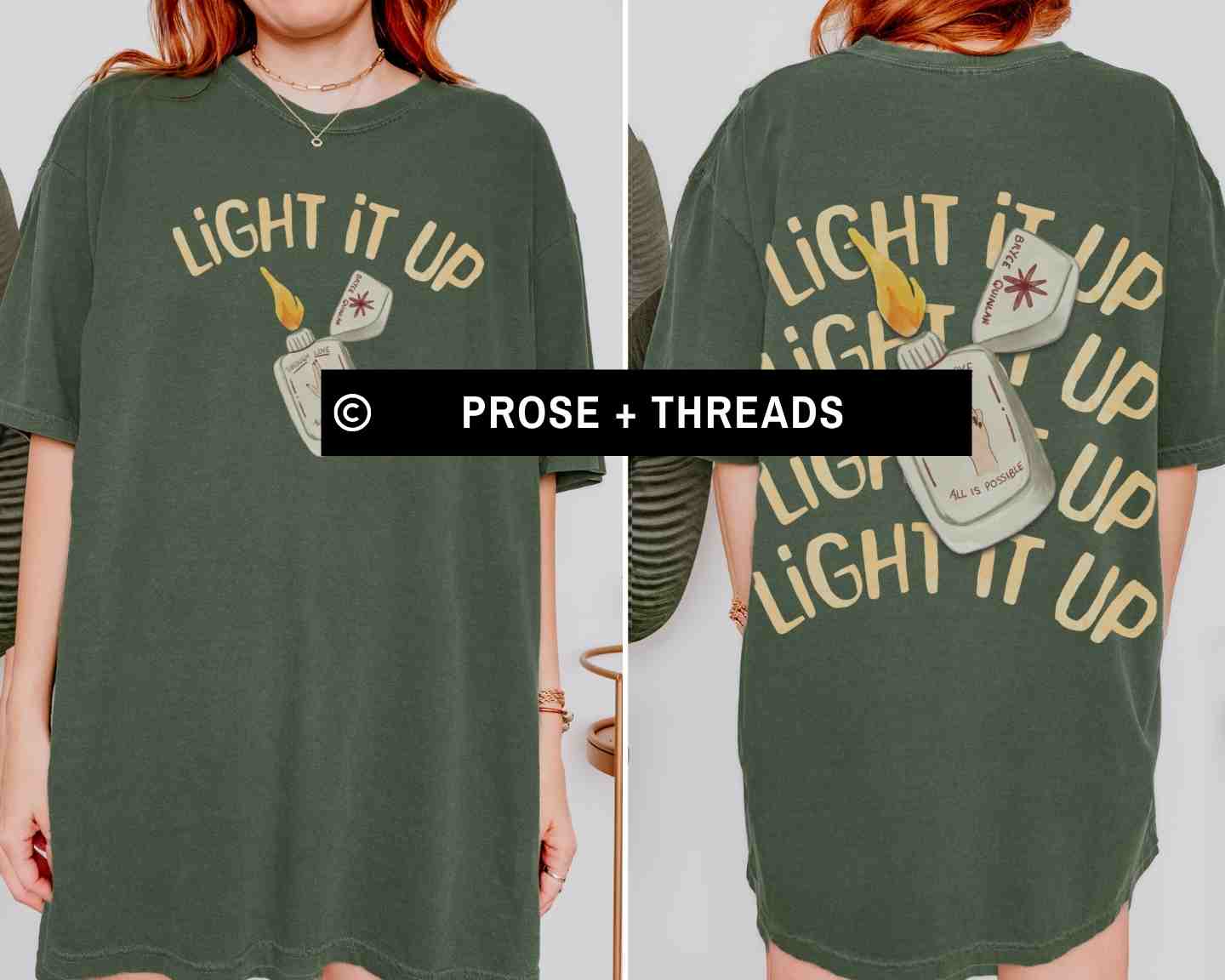 Watercolor Light It Up Back Print Shirt