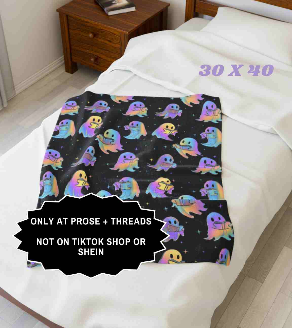 Halloween Ghost Book Blanket