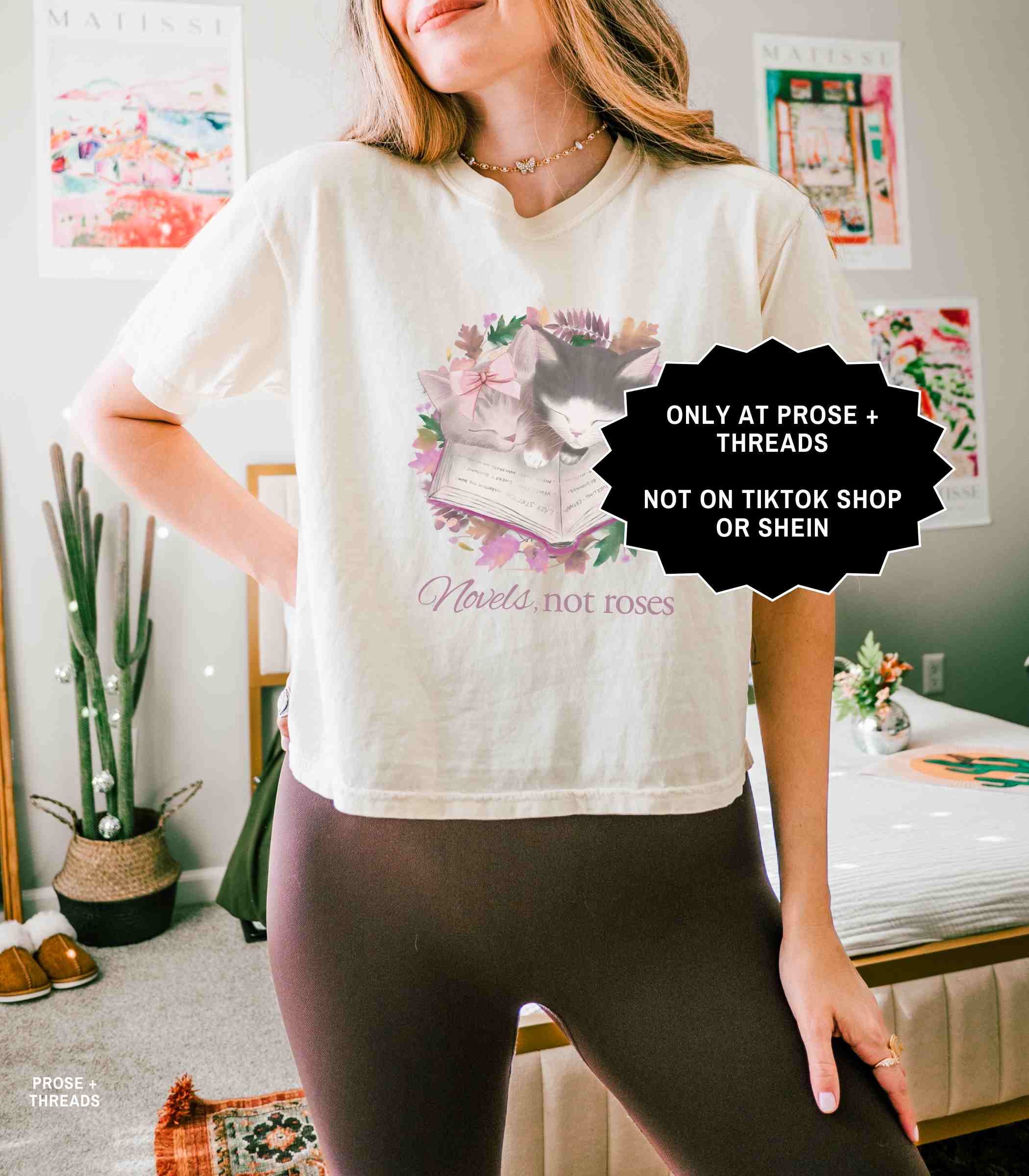 Novels Not Roses Boxy Tee