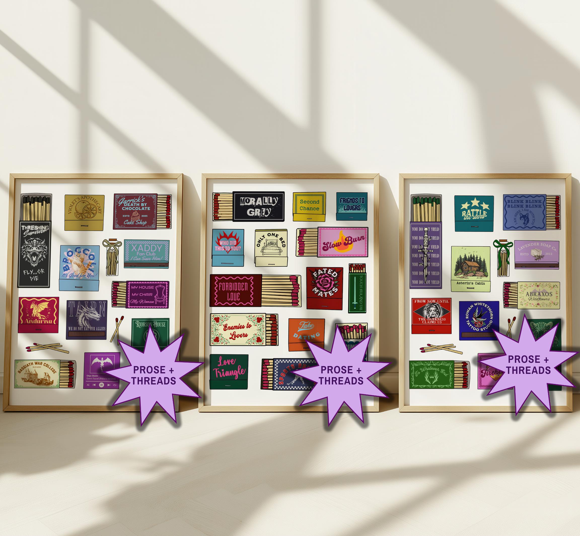 Fourth Wing Matchbox Collage Art Print