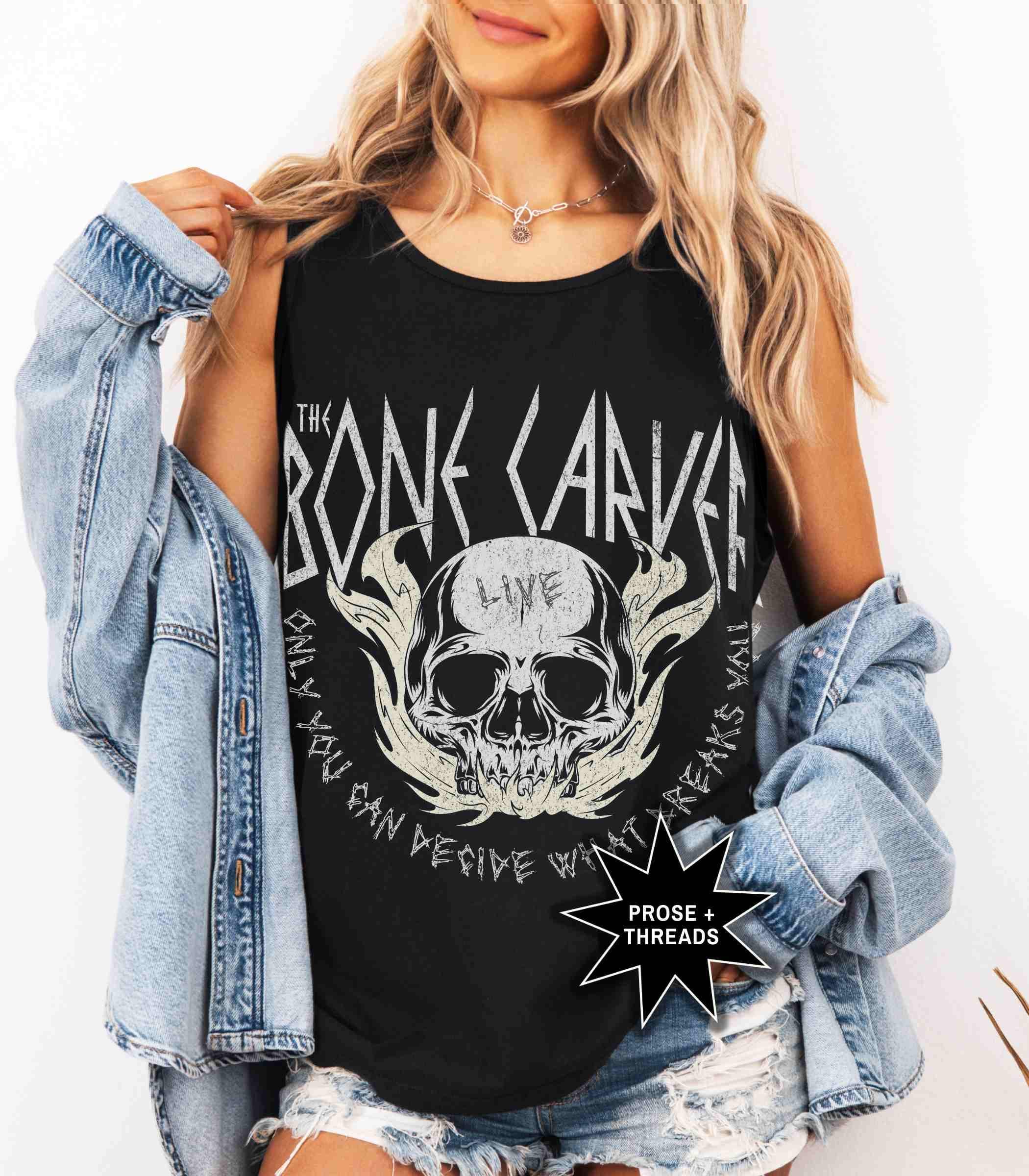 The Bone Carver Distressed Tank