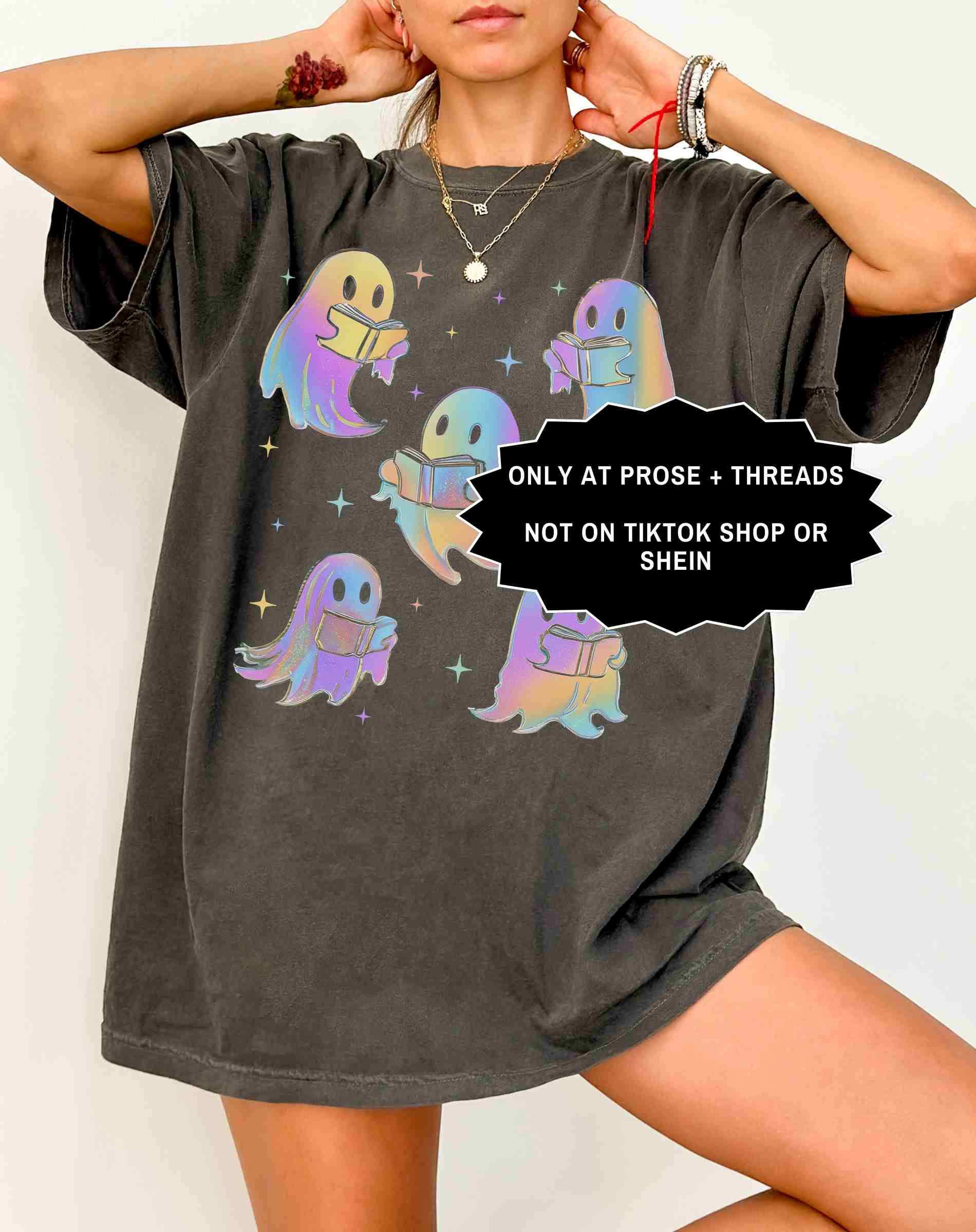 Ghost Reading Book Shirt