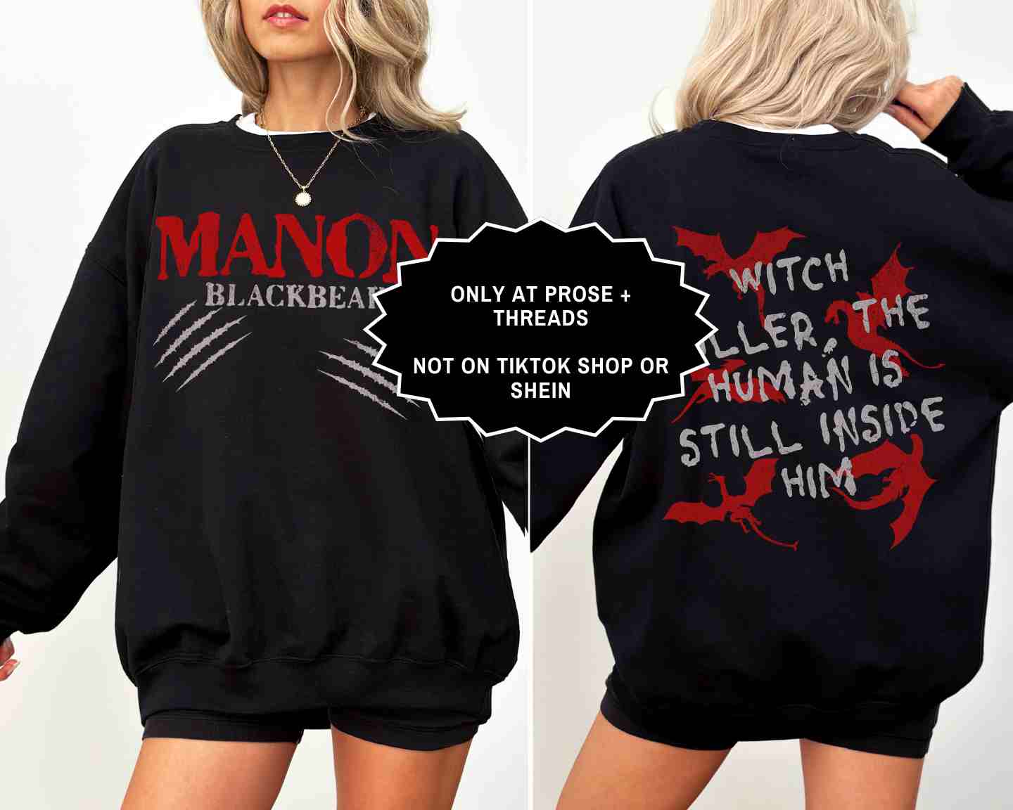 Manon Blackbeak Witch Killer 2 Sided Sweatshirt