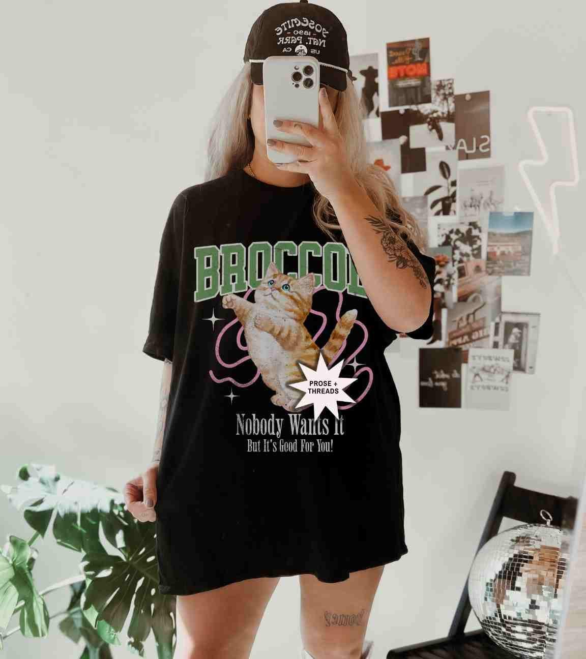 Broccoli Cat Shirt