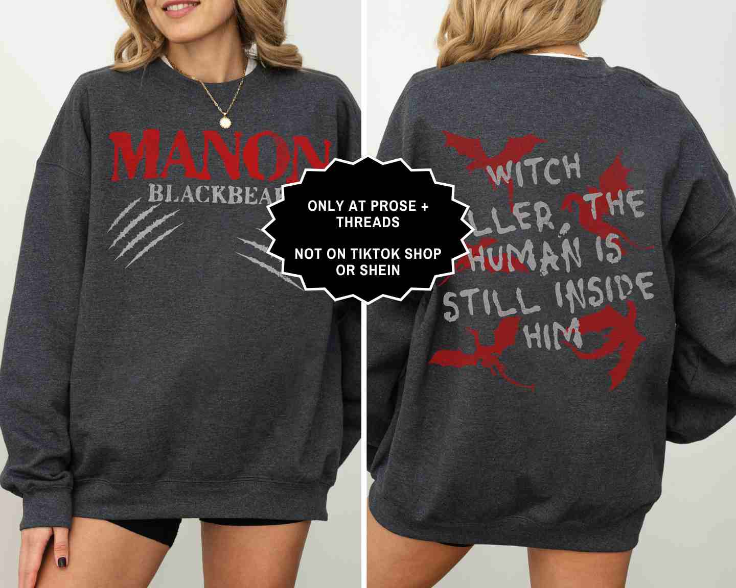 Manon Blackbeak Witch Killer 2 Sided Sweatshirt