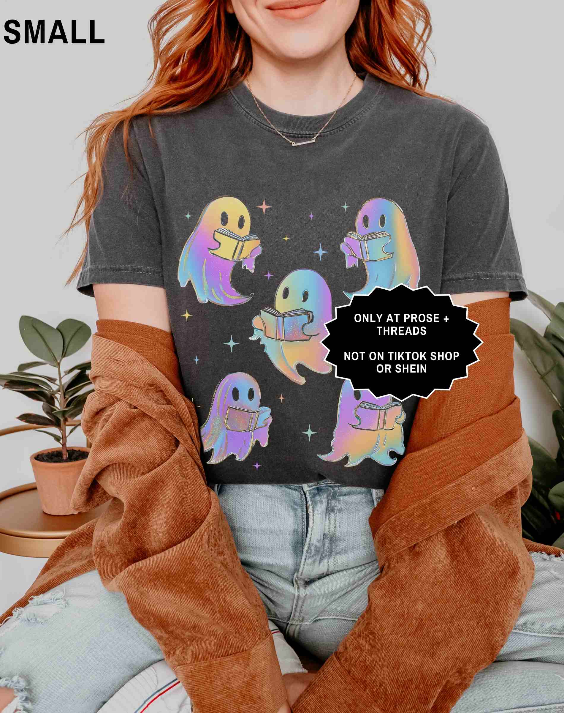 Ghost Reading Book Shirt