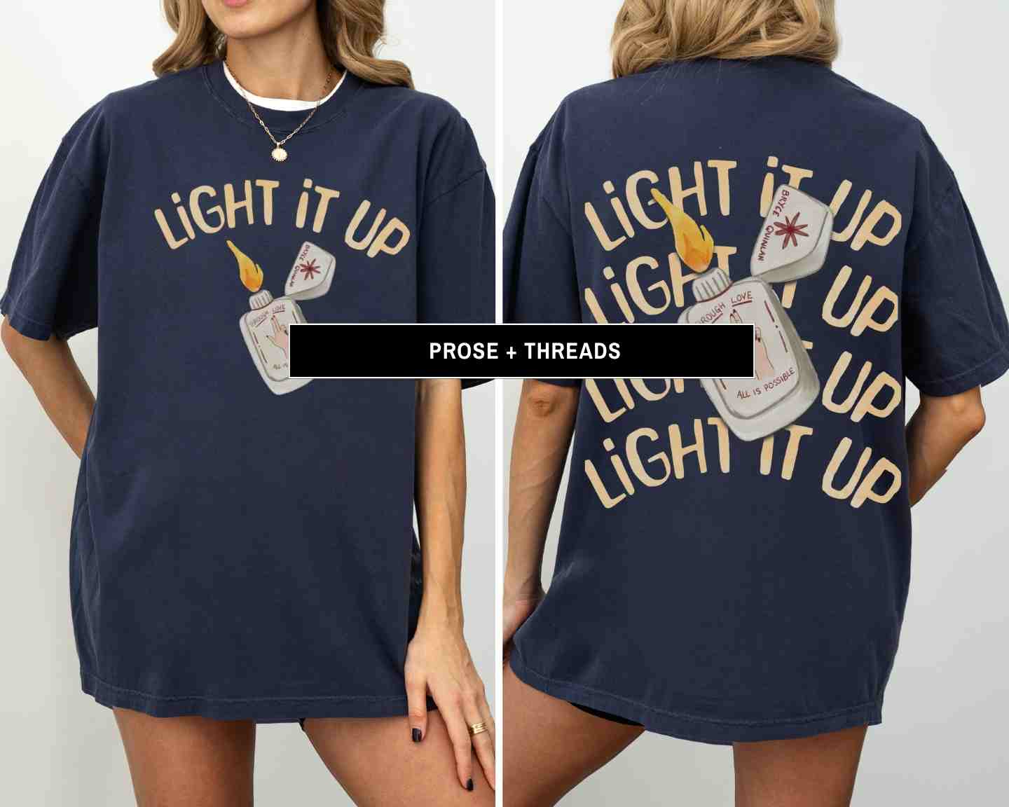 Watercolor Light It Up Back Print Shirt