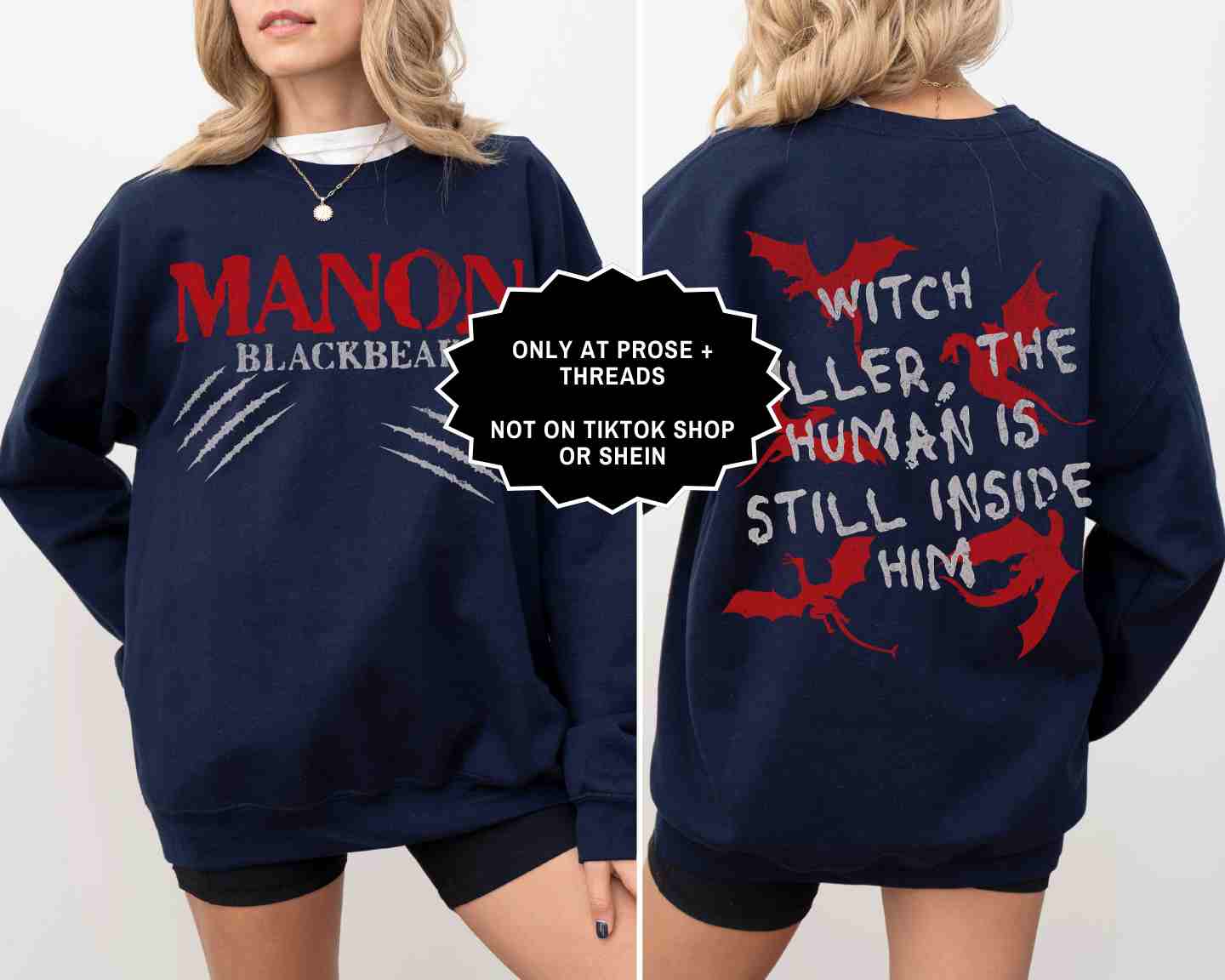 Manon Blackbeak Witch Killer 2 Sided Sweatshirt