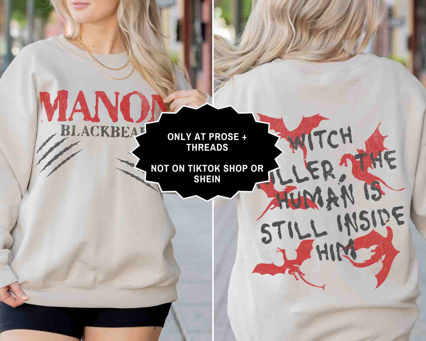 Manon Blackbeak Witch Killer 2 Sided Sweatshirt