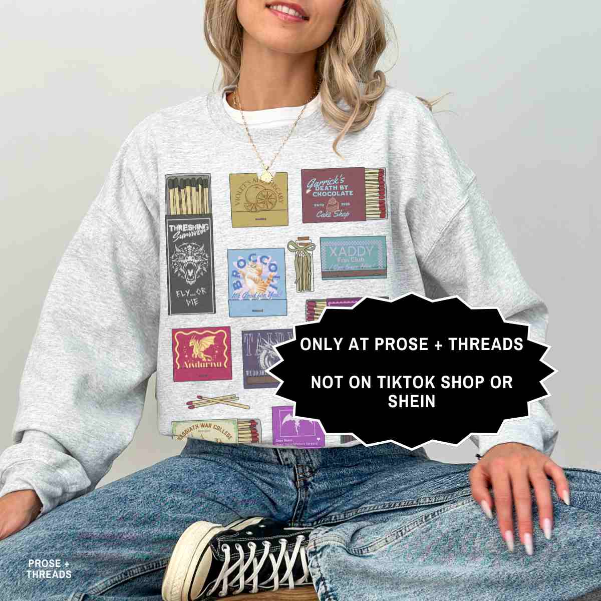 Fourth Wing Matchbox Collage Sweatshirt