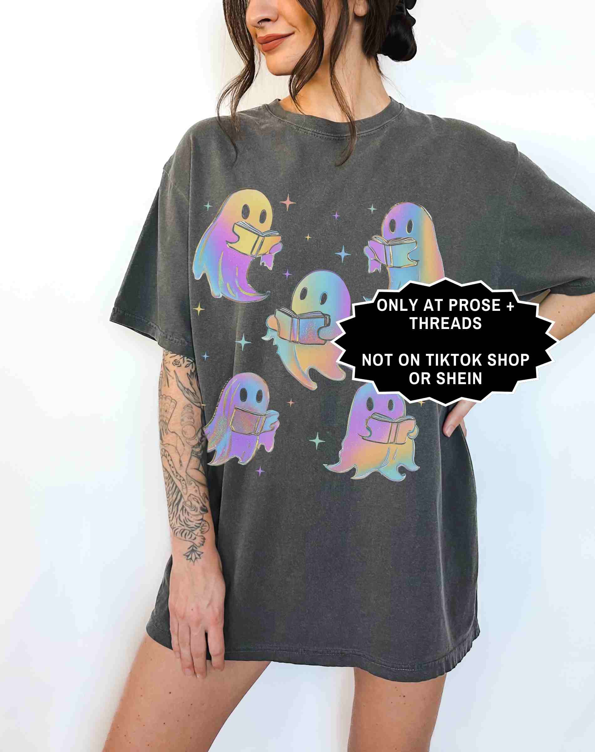 Ghost Reading Book Shirt