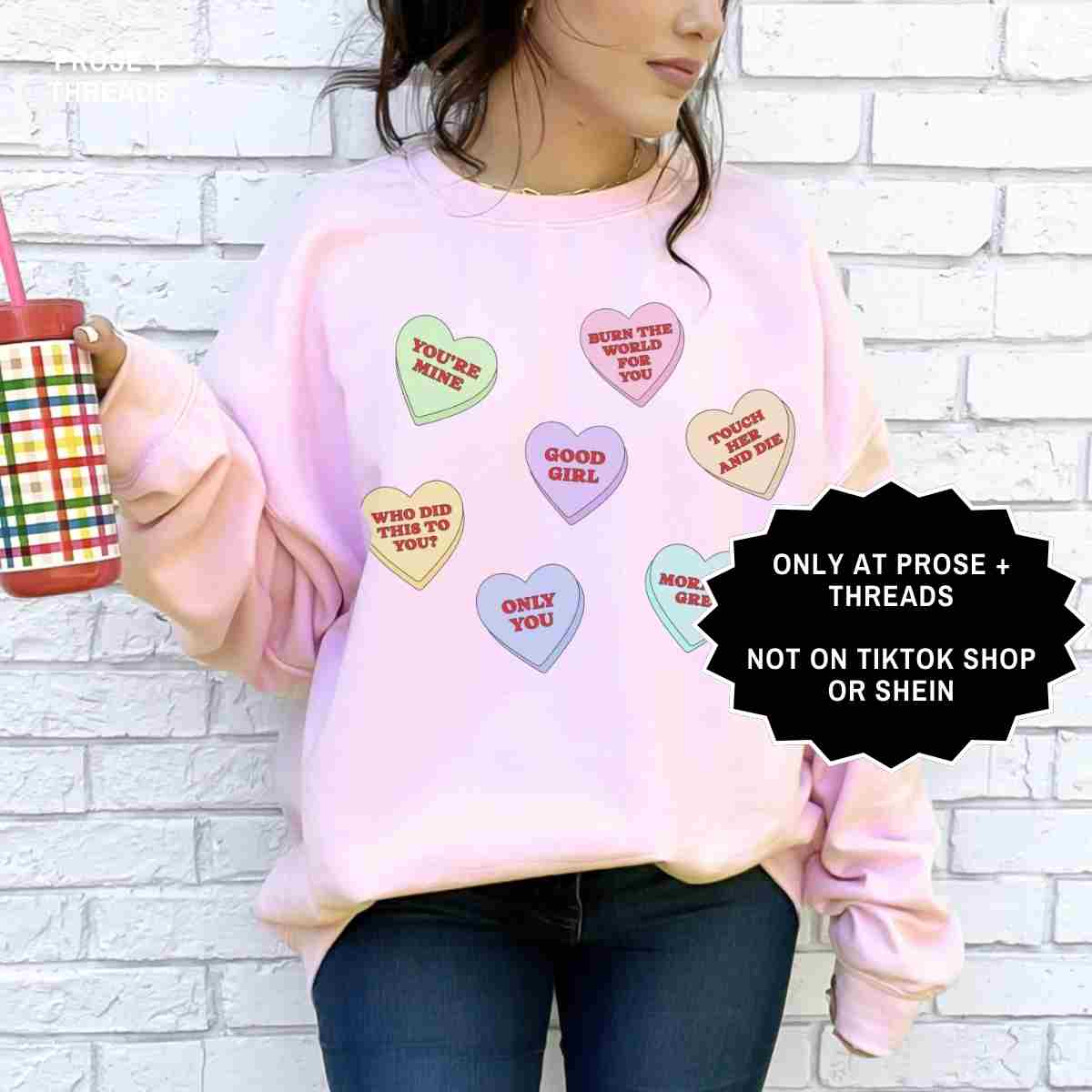 Morally Grey Candy Hearts Sweatshirt