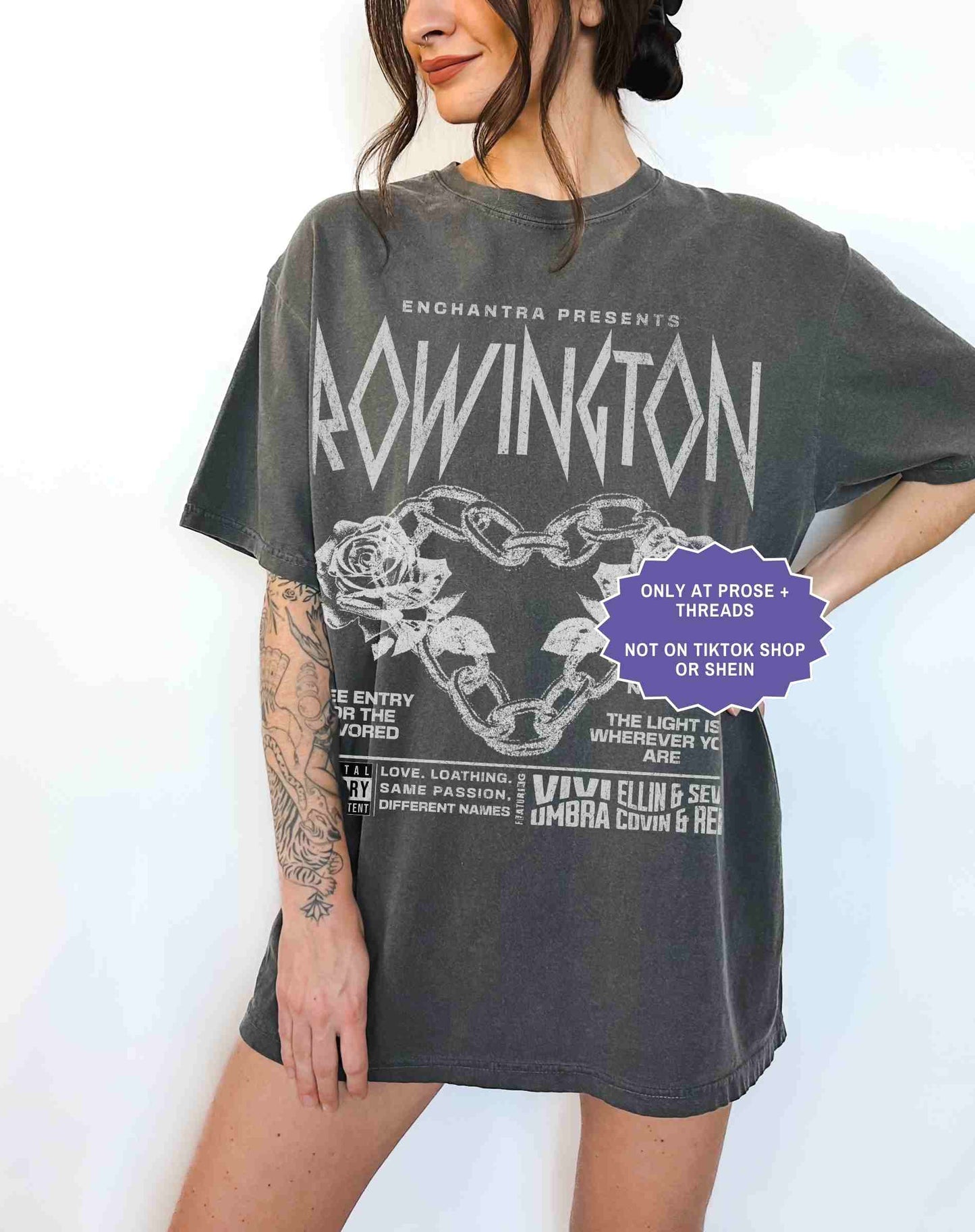 Rowington Silver Tour Shirt | Enchantra Reader Tee