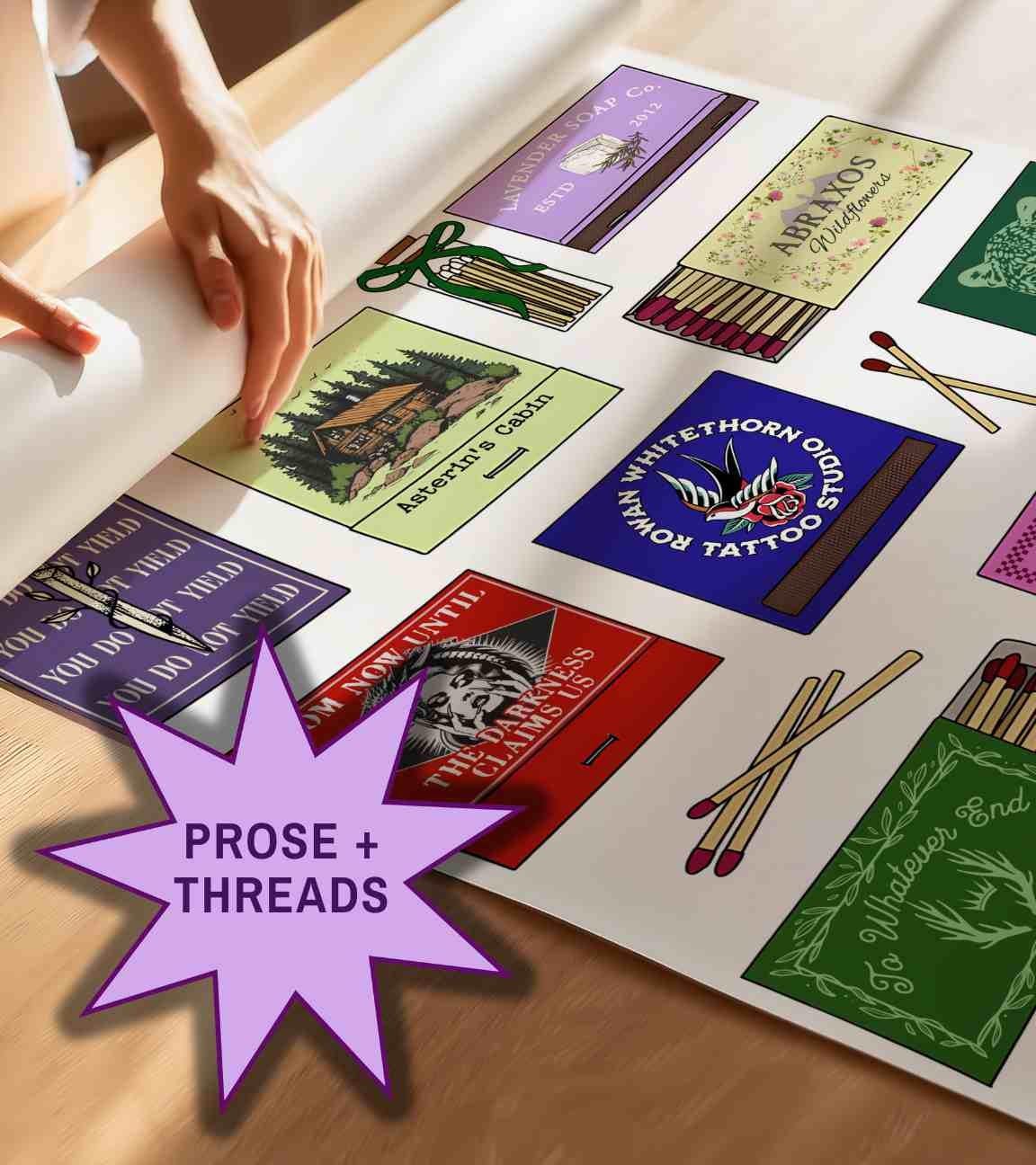 Throne Of Glass Matchbox Collage Art Print