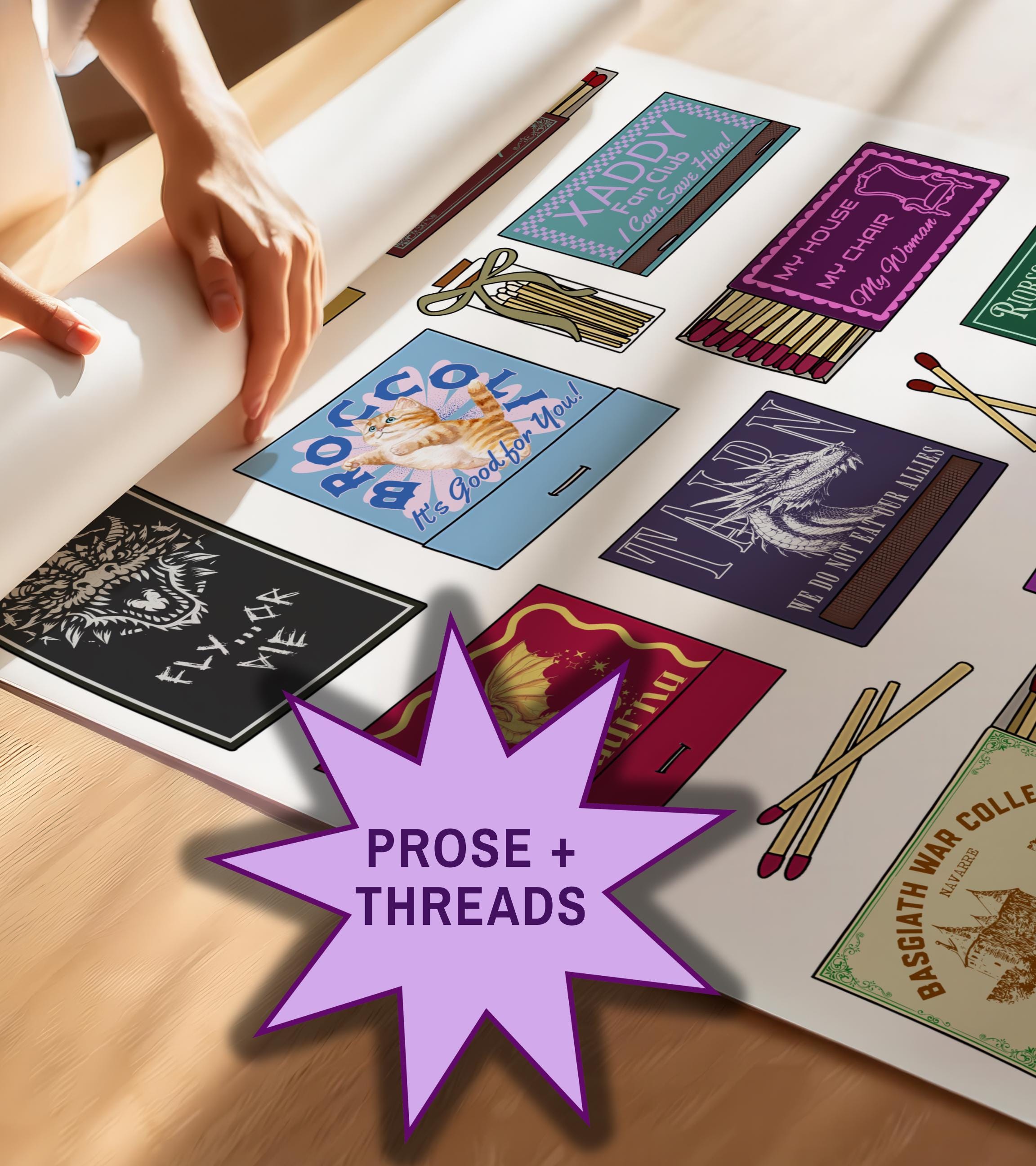 Fourth Wing Matchbox Collage Art Print