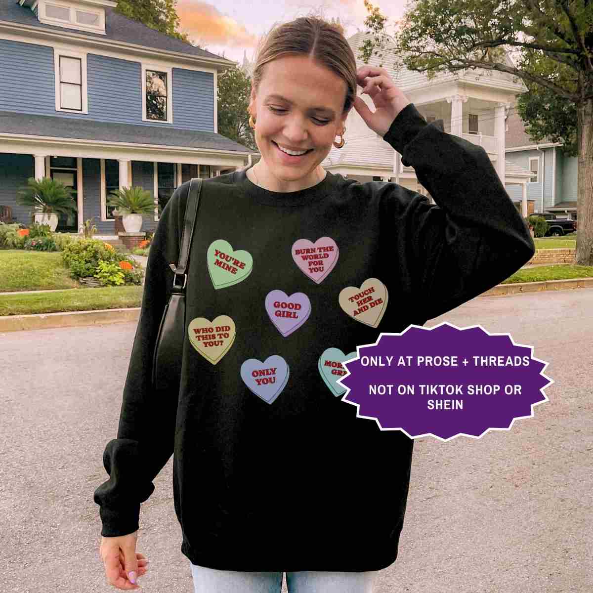 Morally Grey Candy Hearts Sweatshirt