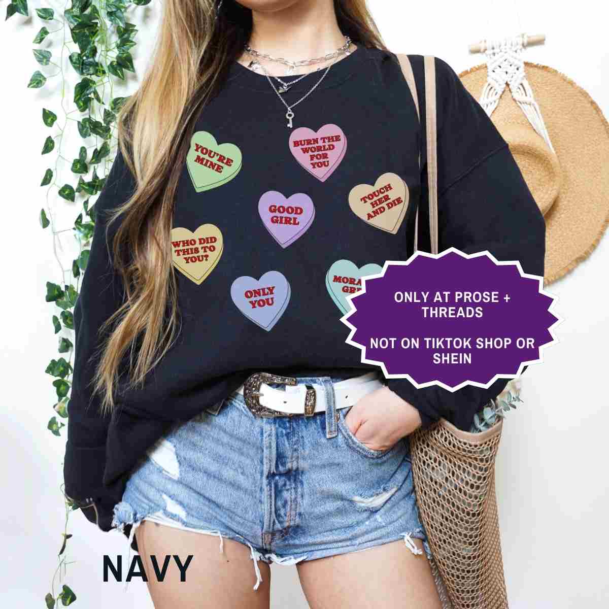 Morally Grey Candy Hearts Sweatshirt