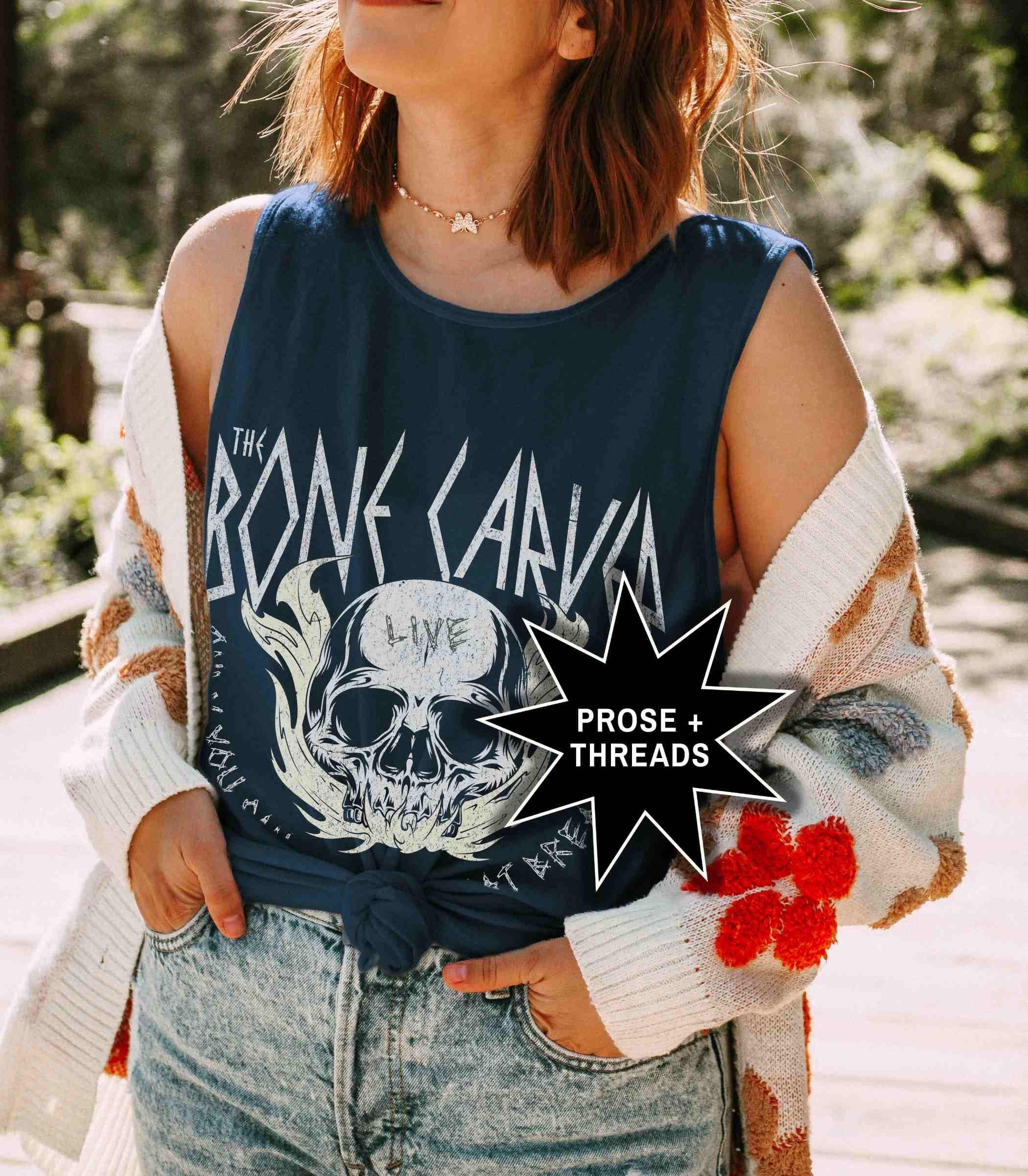 The Bone Carver Distressed Tank