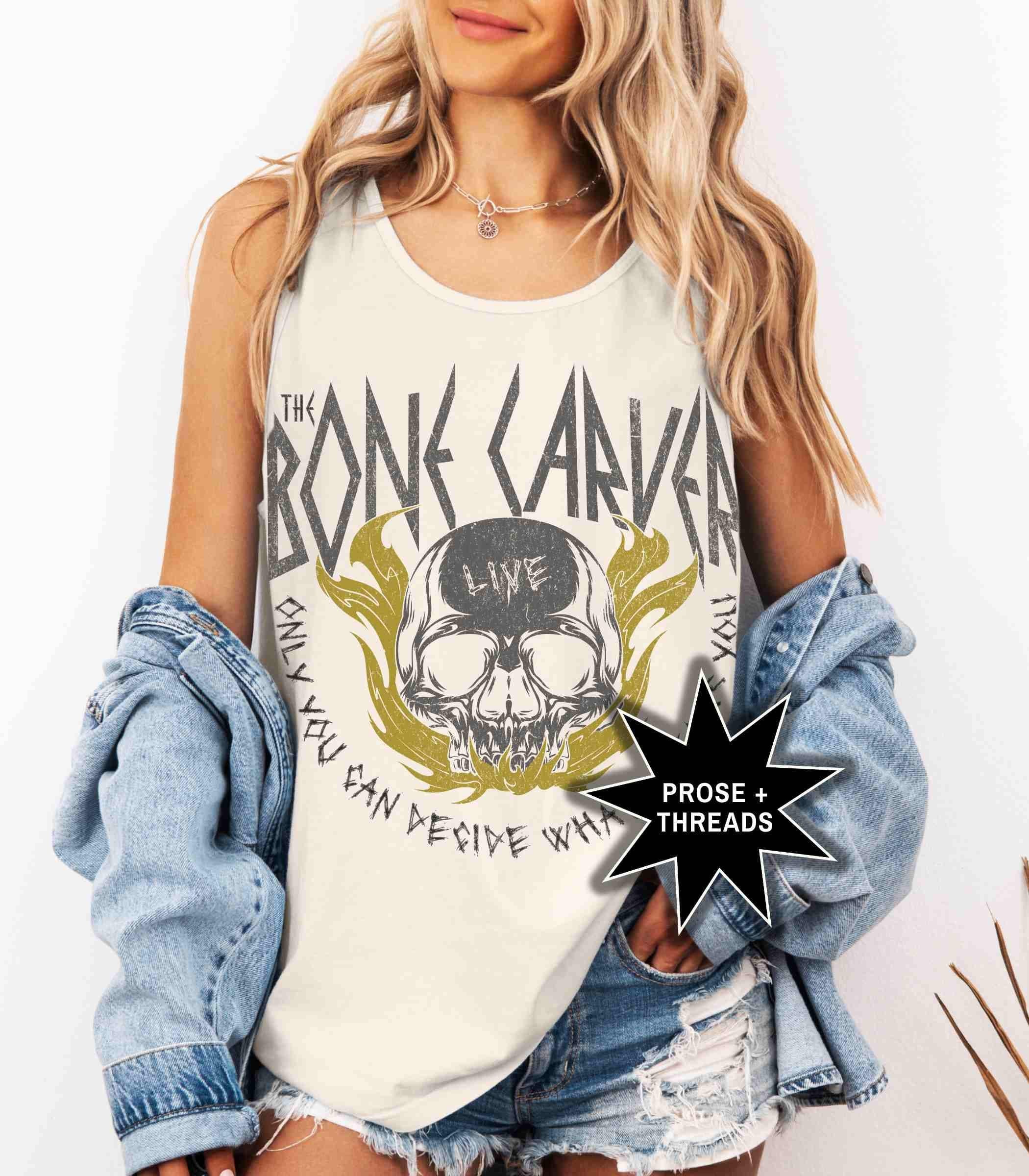 The Bone Carver Distressed Tank