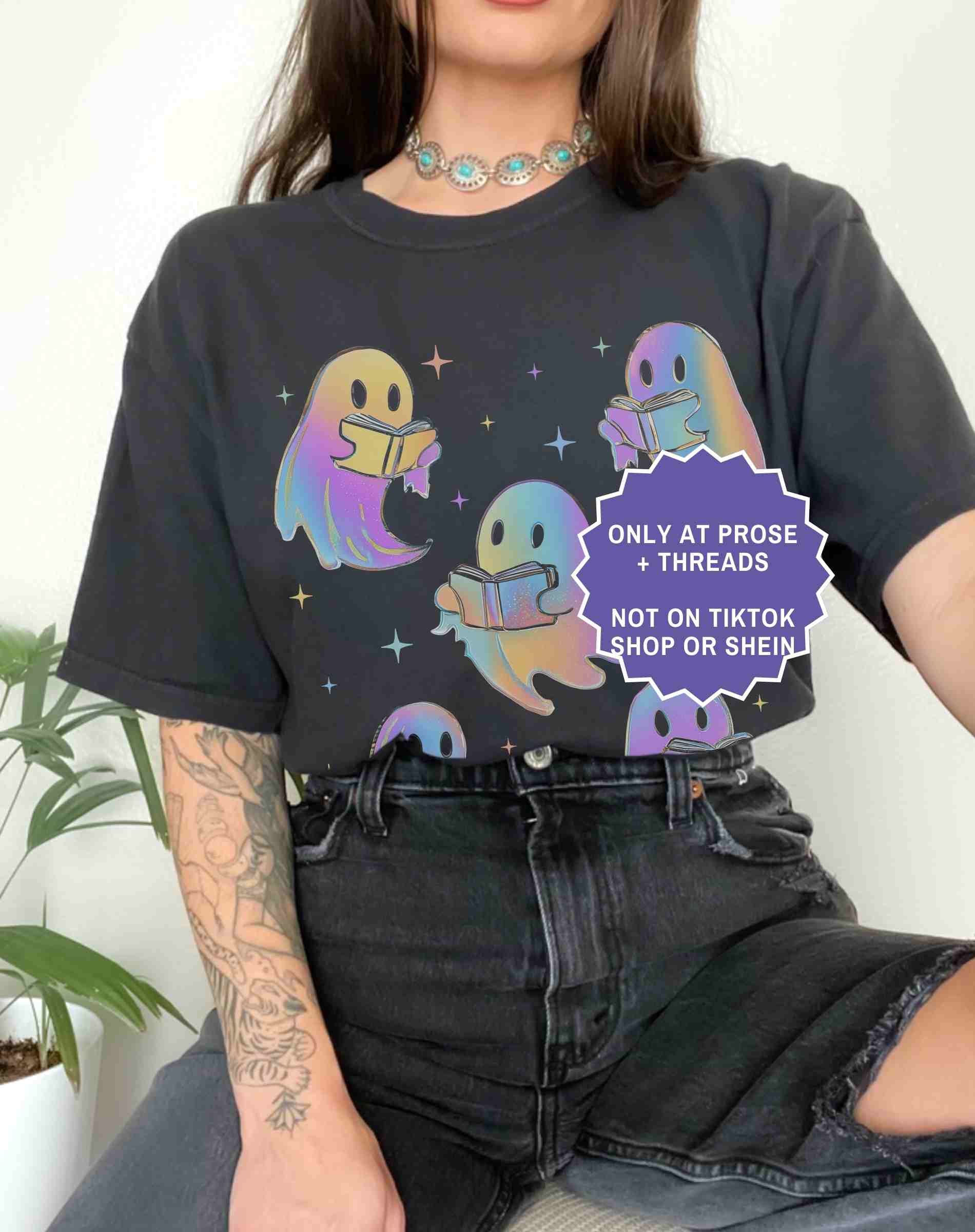 Ghost Reading Book Shirt