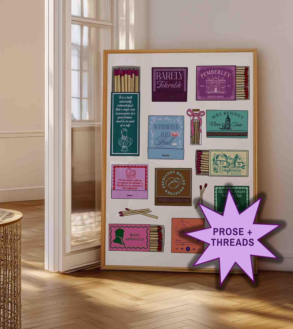 Pride And Prejudice Matchbox Collage Art