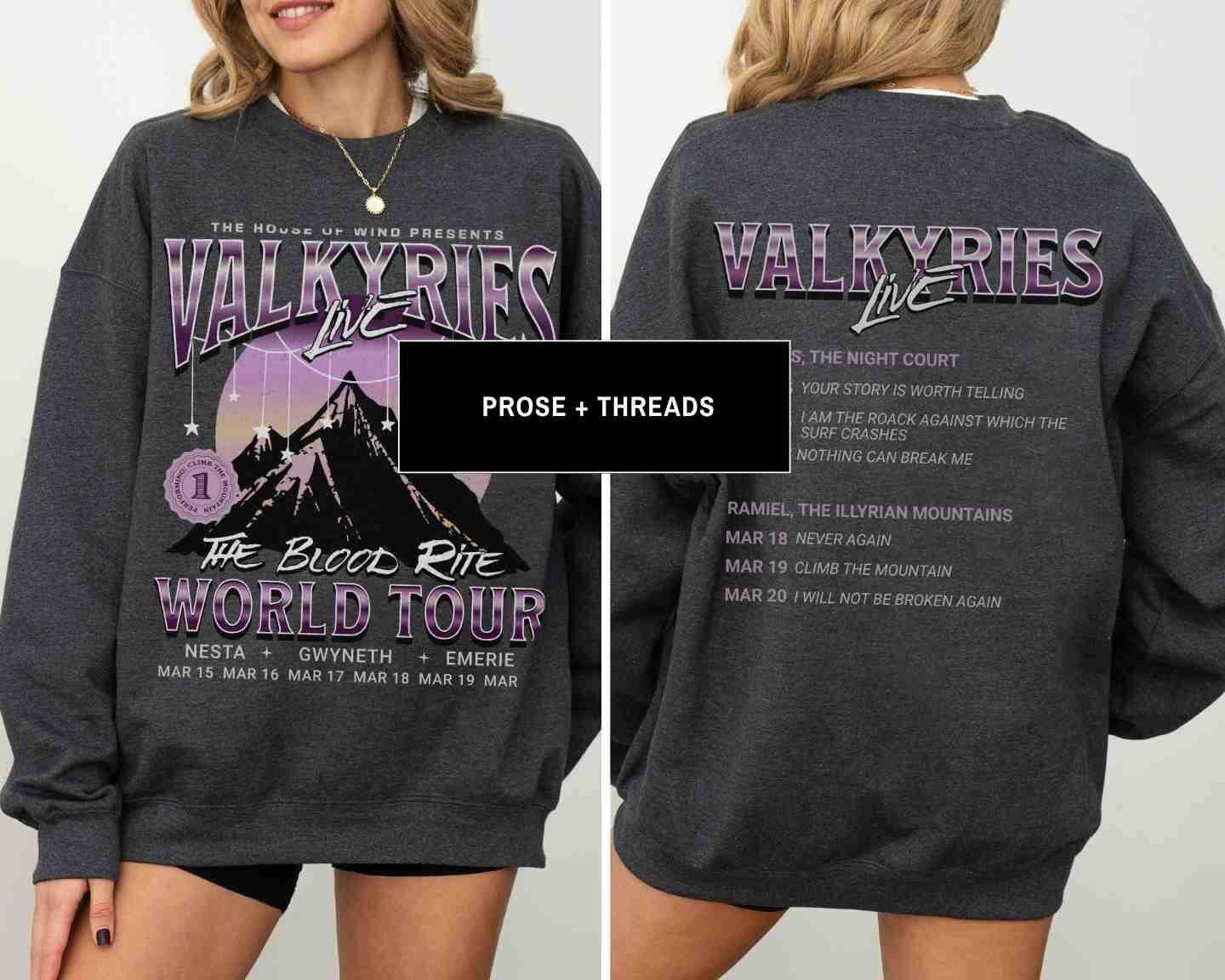 Valkyrie Back Print Band Sweatshirt