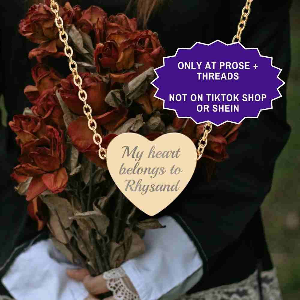 Book Boyfriend Engraved Heart Necklace