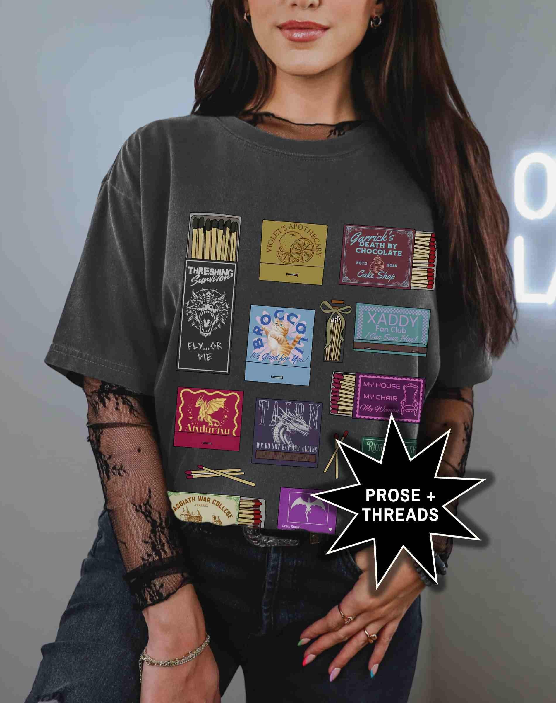 Fourth Wing Matchbox Collage Shirt