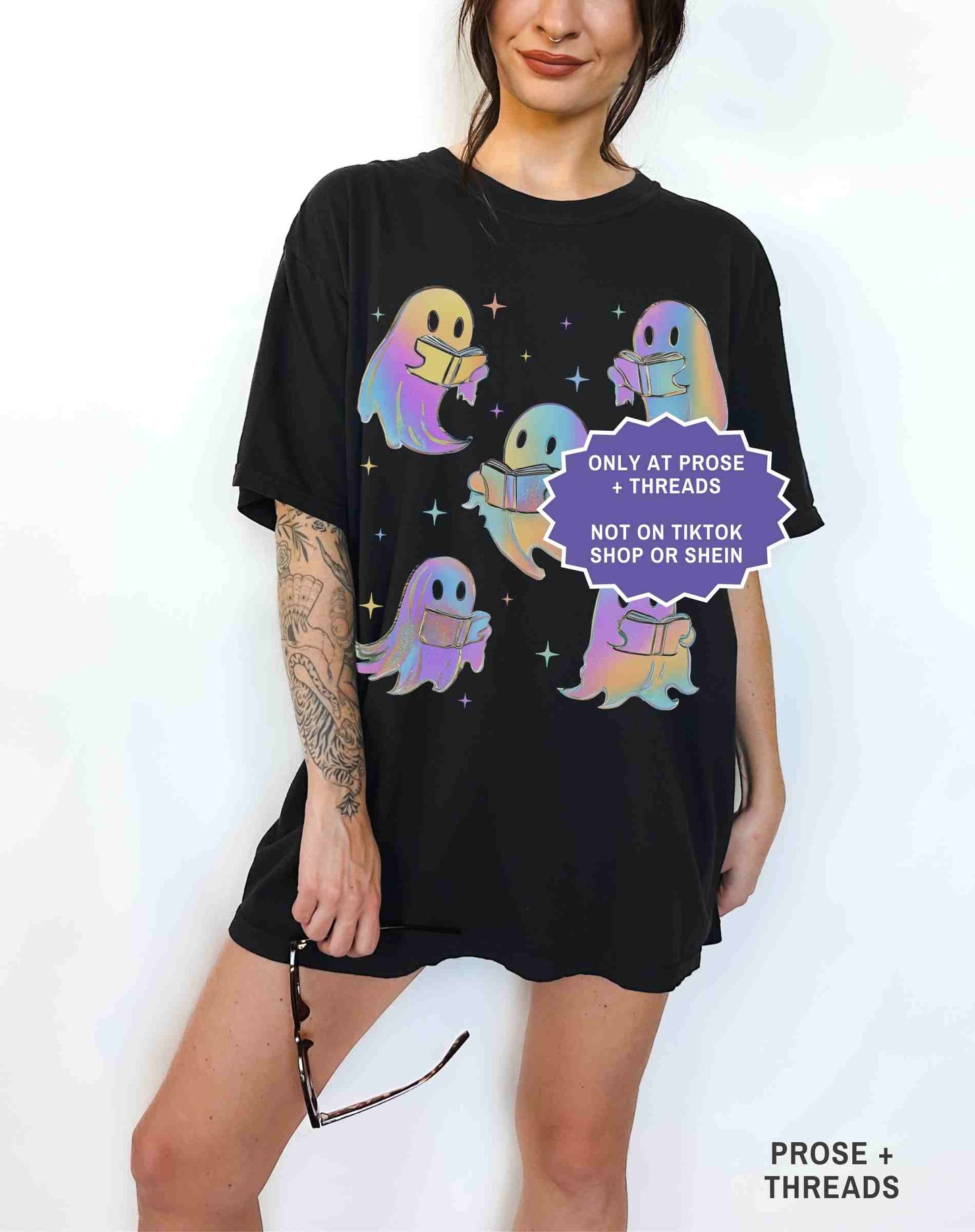 Ghost Reading Book Shirt