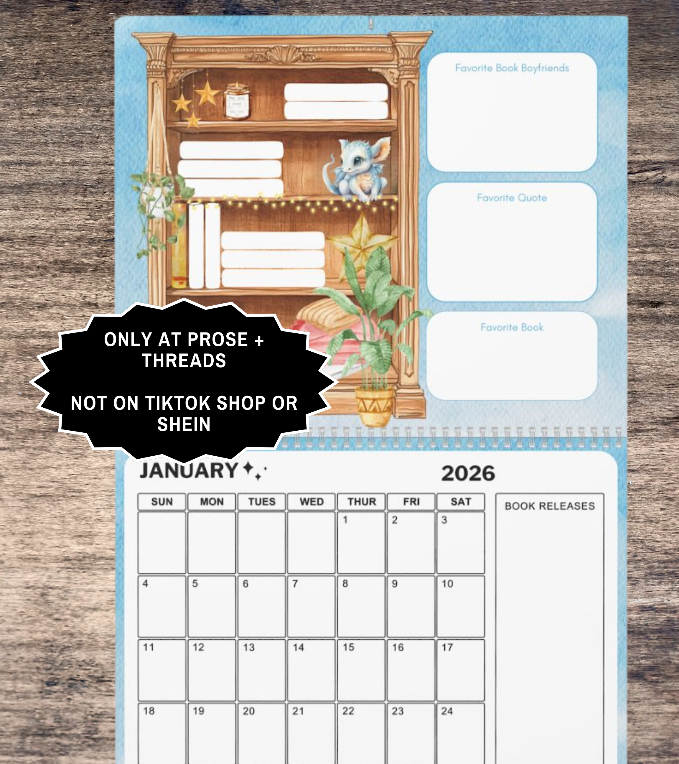 Reading Tracker Calendar 2026