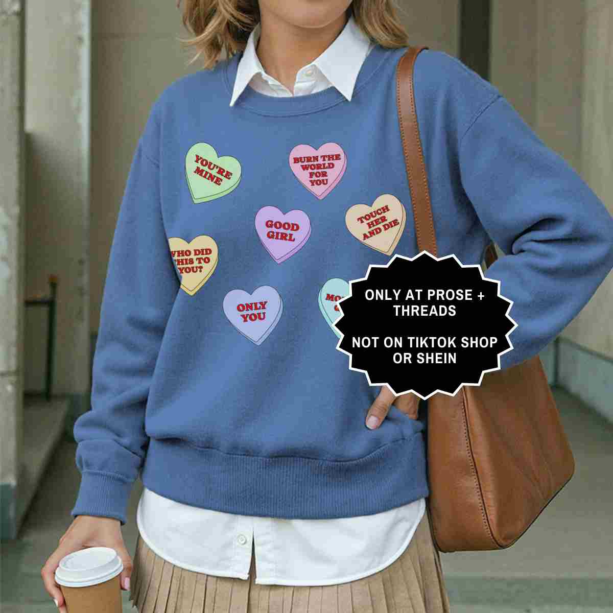 Morally Grey Candy Hearts Sweatshirt