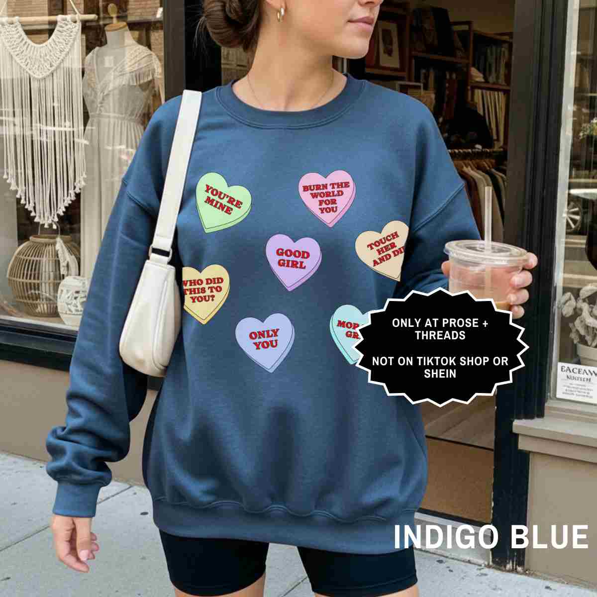 Morally Grey Candy Hearts Sweatshirt