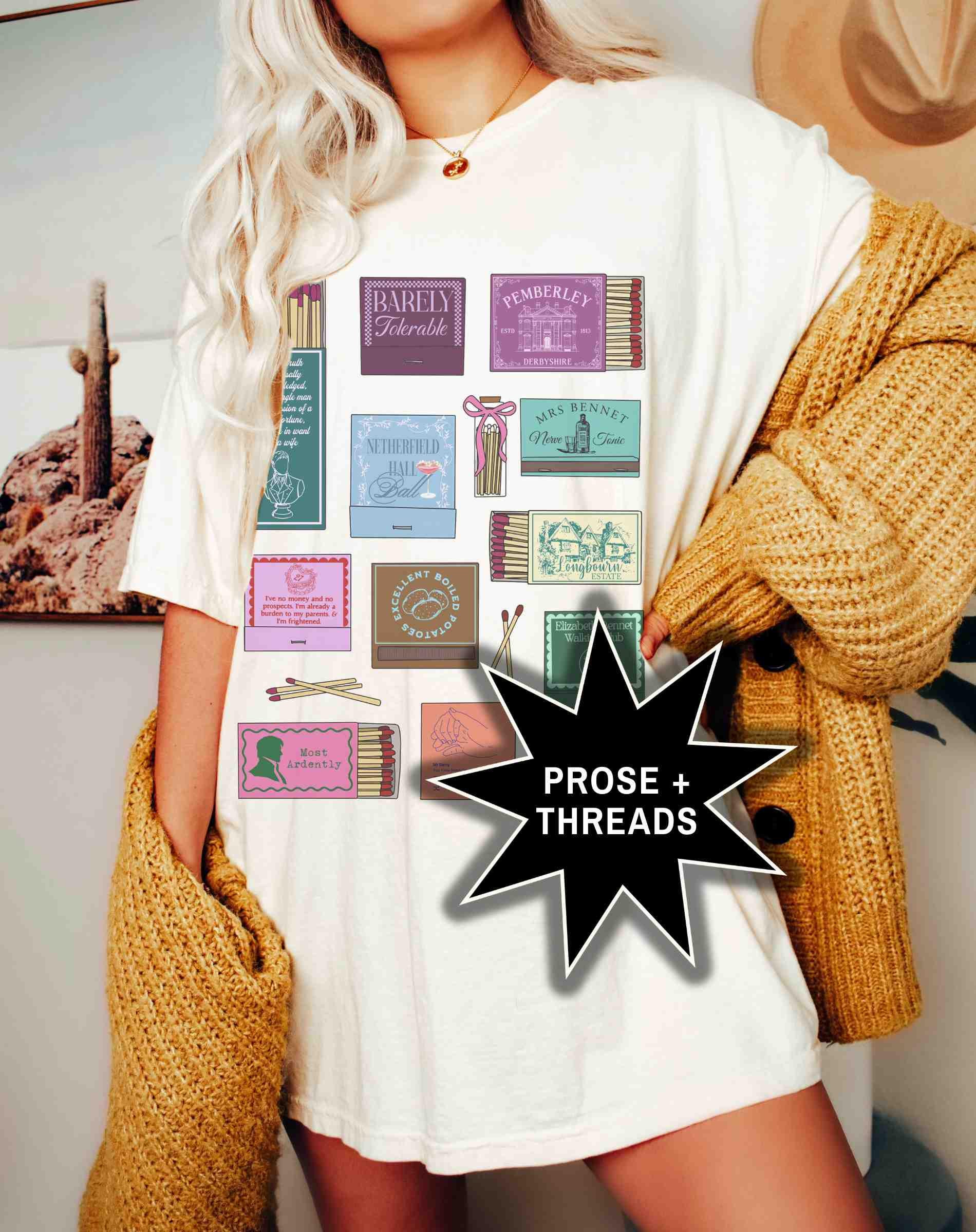 Pride And Prejudice Matchbox Collage Shirt