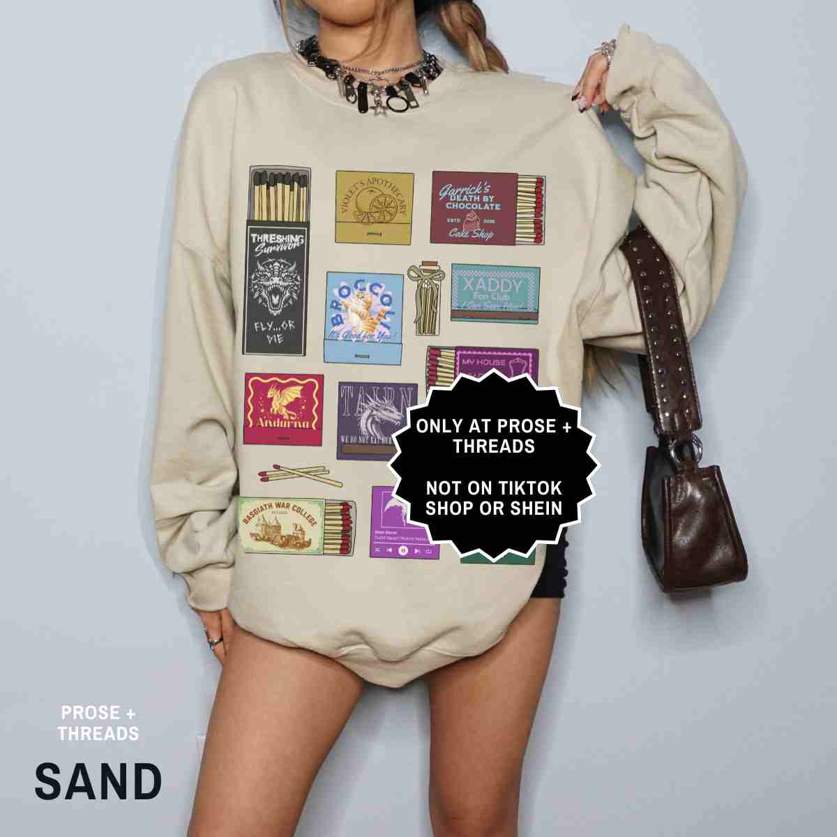 Fourth Wing Matchbox Collage Sweatshirt