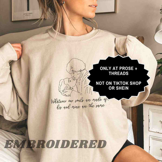 Embriodered Wuthering Heights Sweater - Light