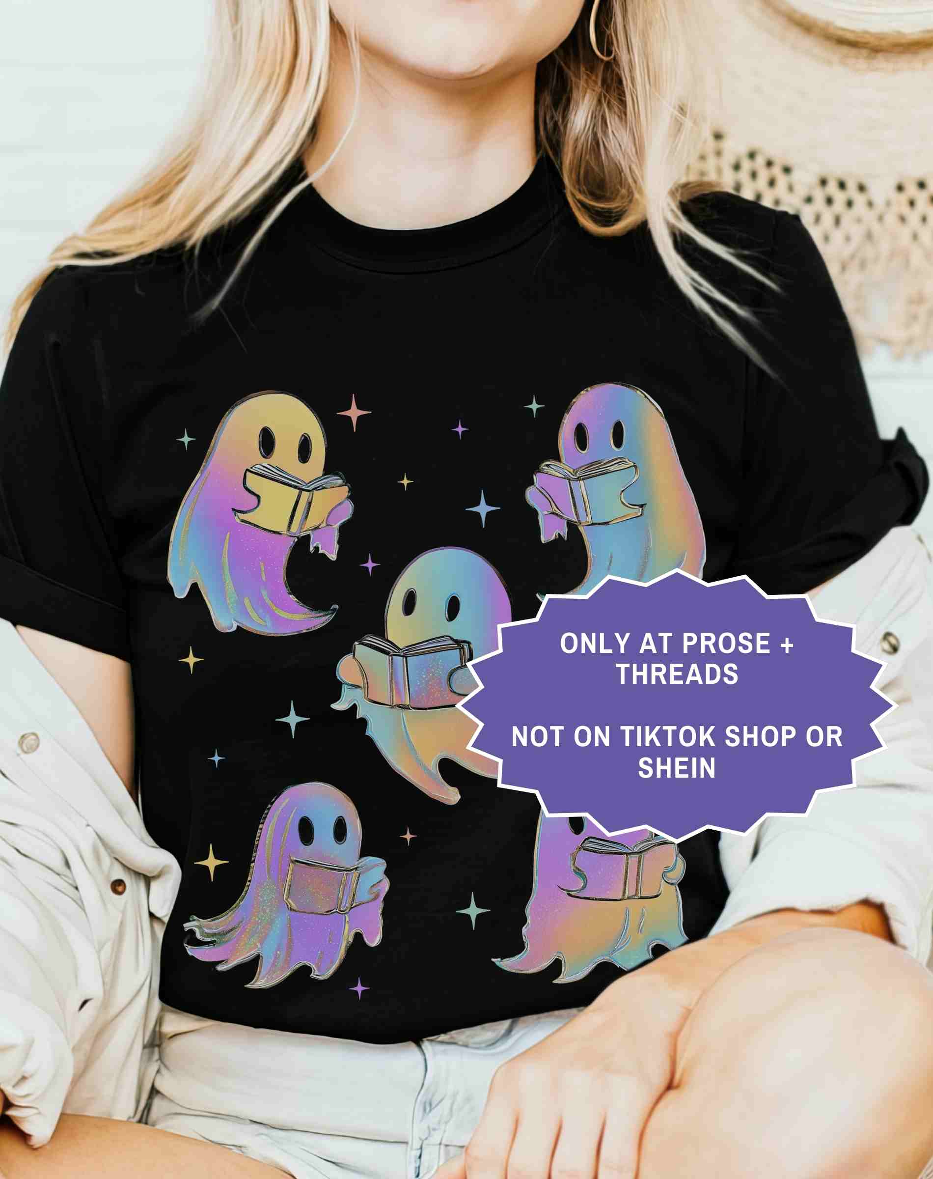 Ghost Reading Book Shirt